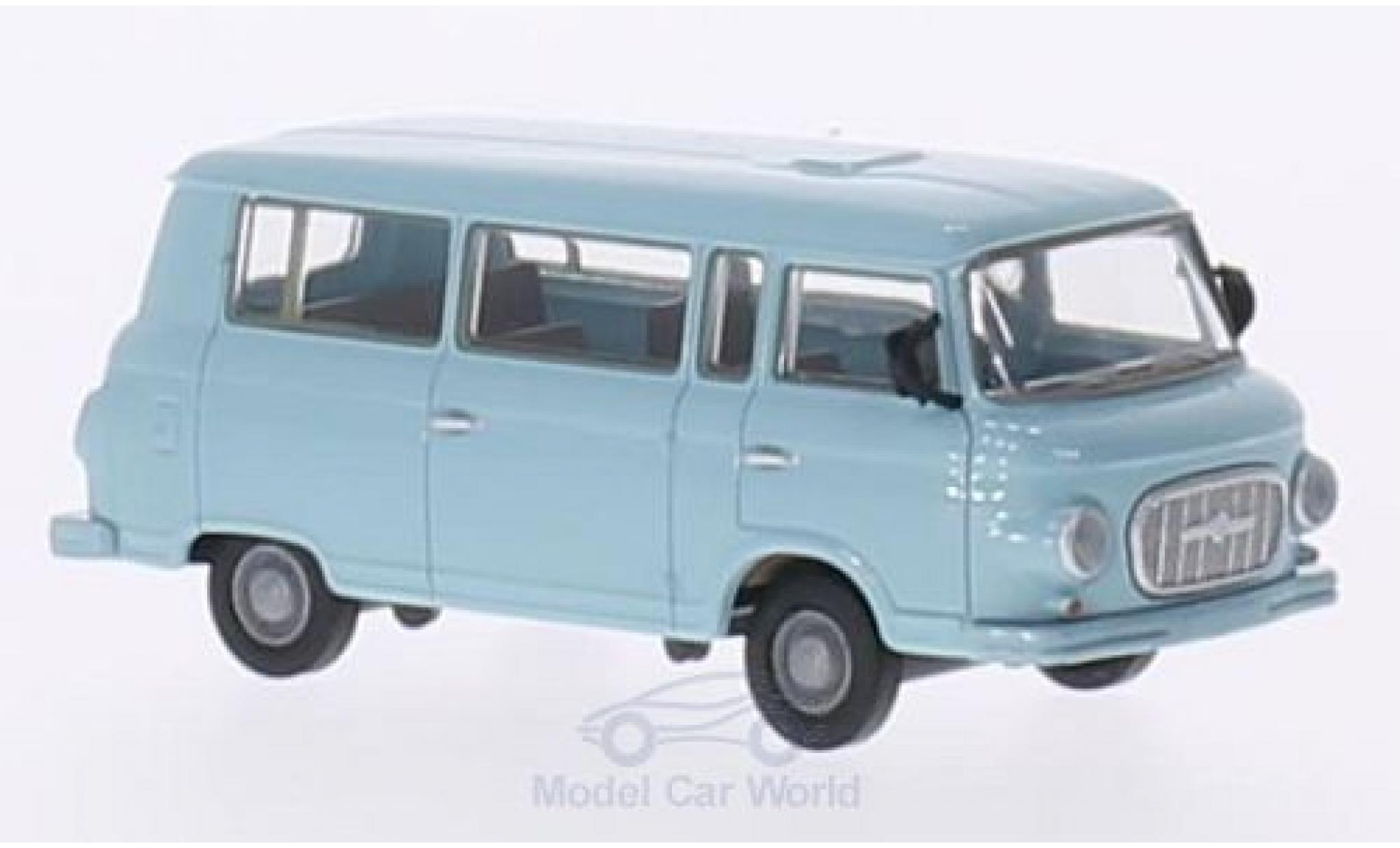 Barkas B 1000 1/87 Brekina Bus blauw modelauto