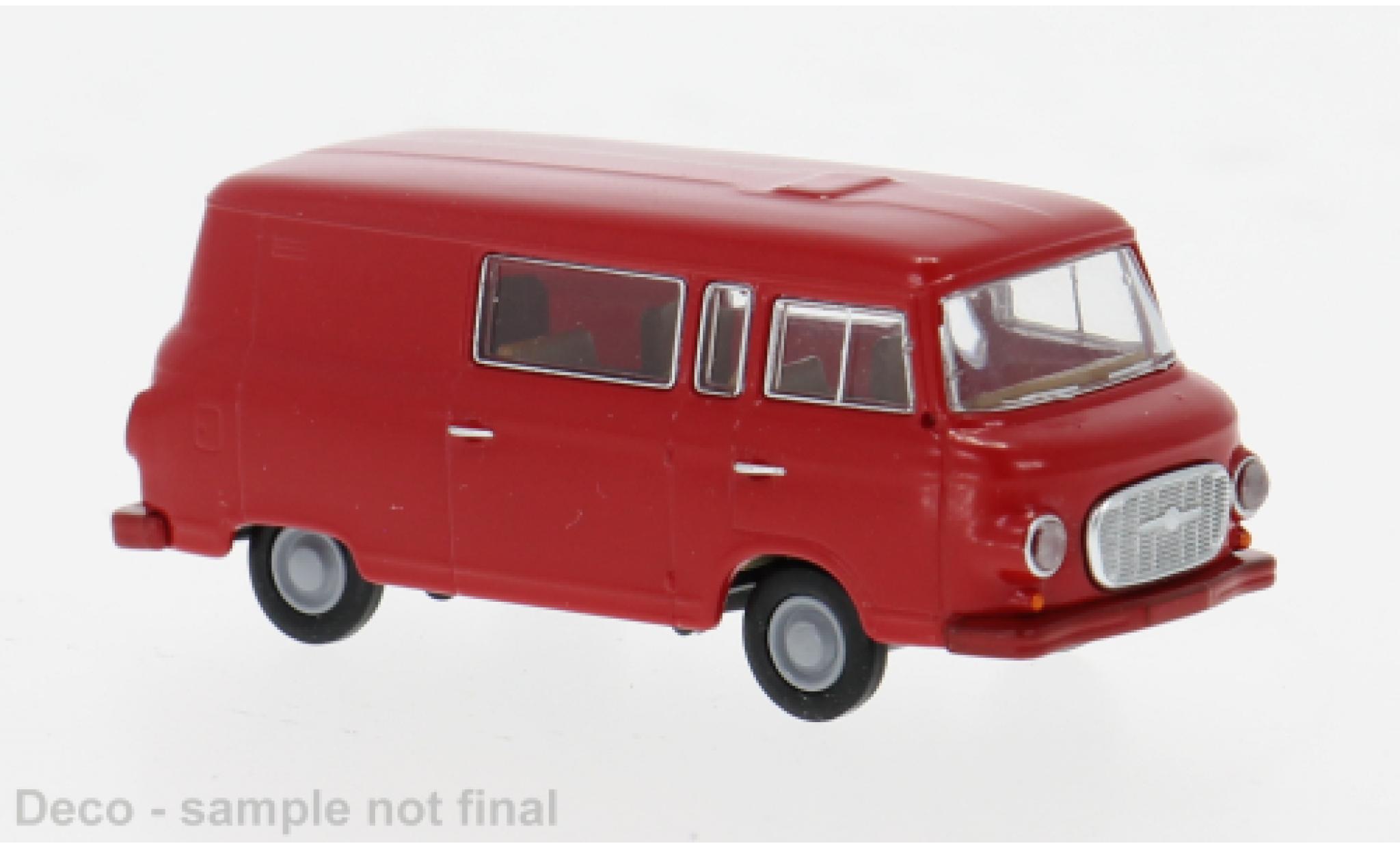 Barkas B 1000 1/87 Brekina Halbbus rood 1962 1:87 modelauto