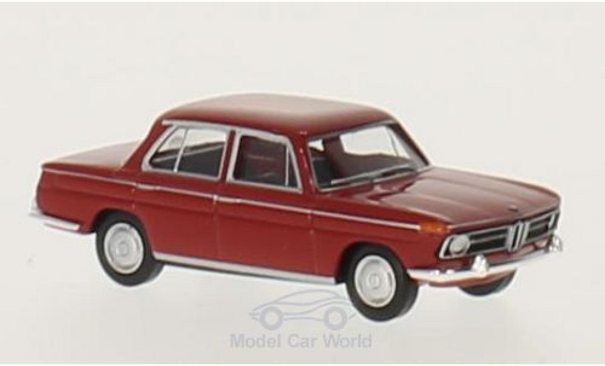 Bmw 1800 1/87 Brekina rood modelauto
