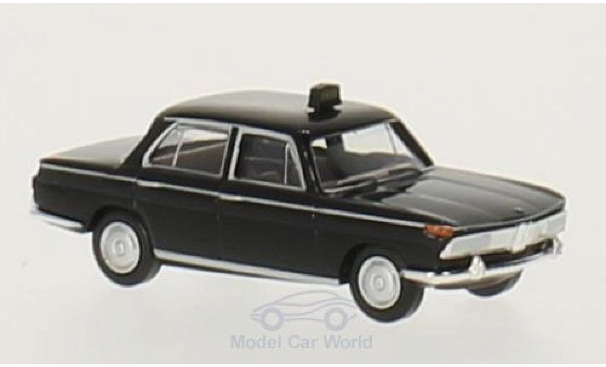 Bmw 2000 1/87 Brekina zwart Taxi modelauto