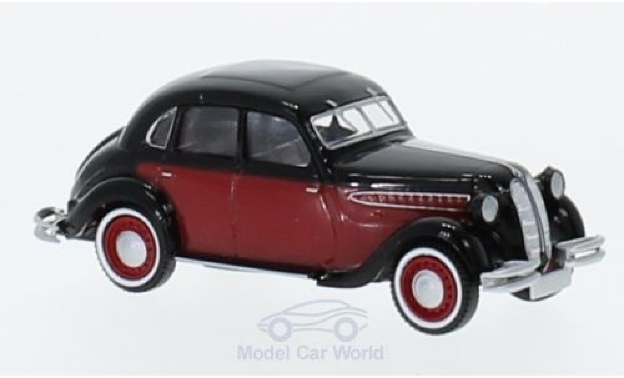 Bmw 326 1/87 Brekina zwart/rood modelauto