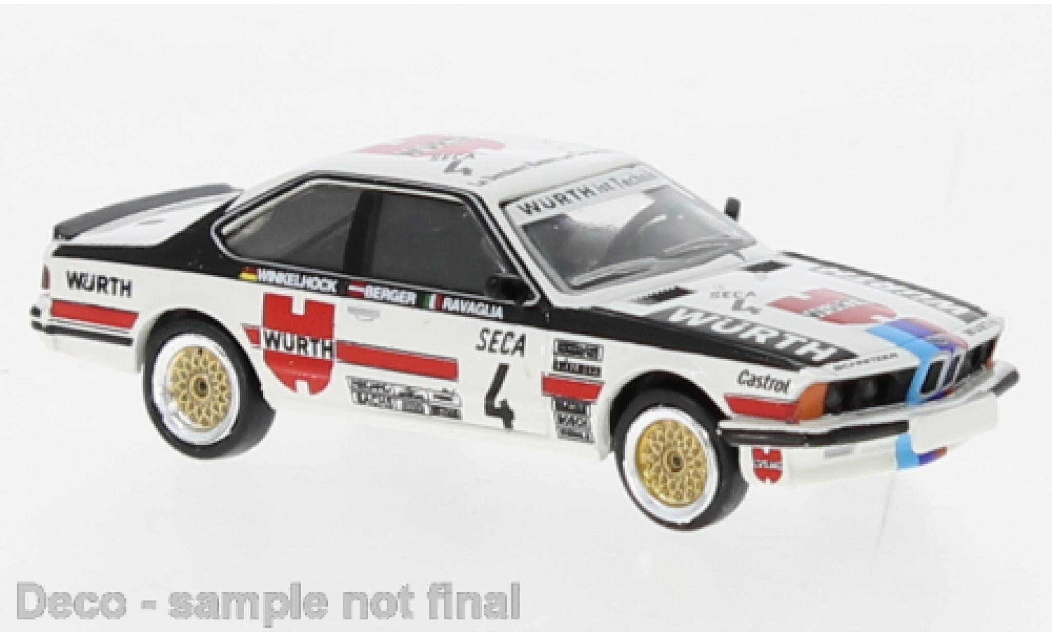 Bmw 635 1/87 Brekina CSi No.4 W&uuml;rth 1984 modelauto