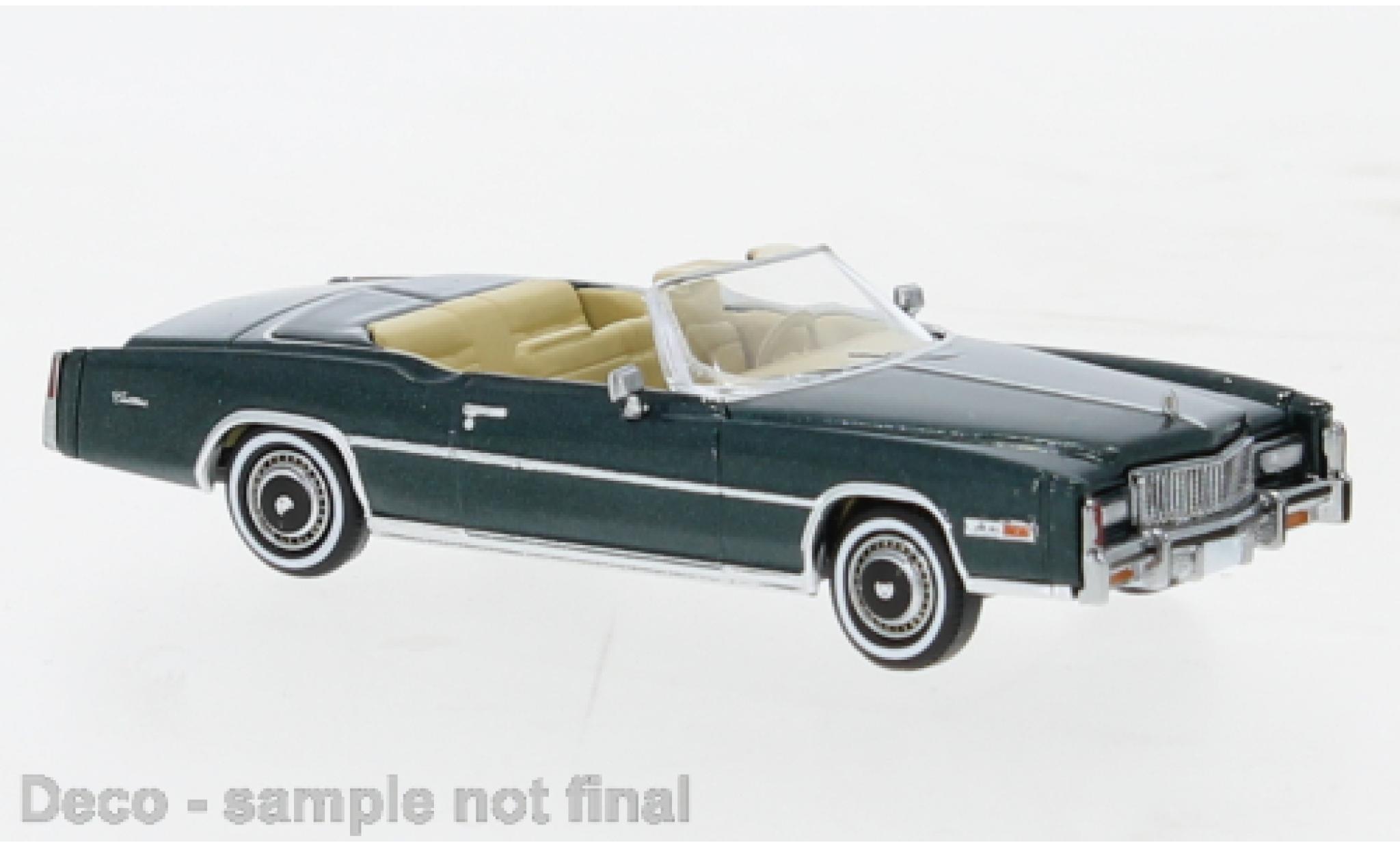 Cadillac Eldorado 1/87 Brekina Cabriolet metallic groen 1976 modelauto