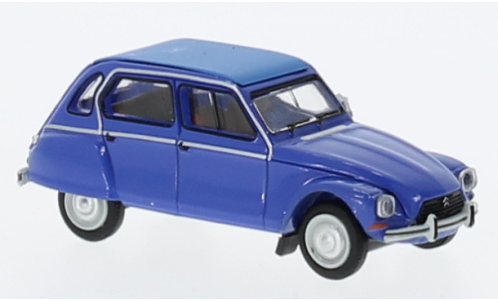Citroen Dyane 1/87 Brekina blauw 1976 modelauto