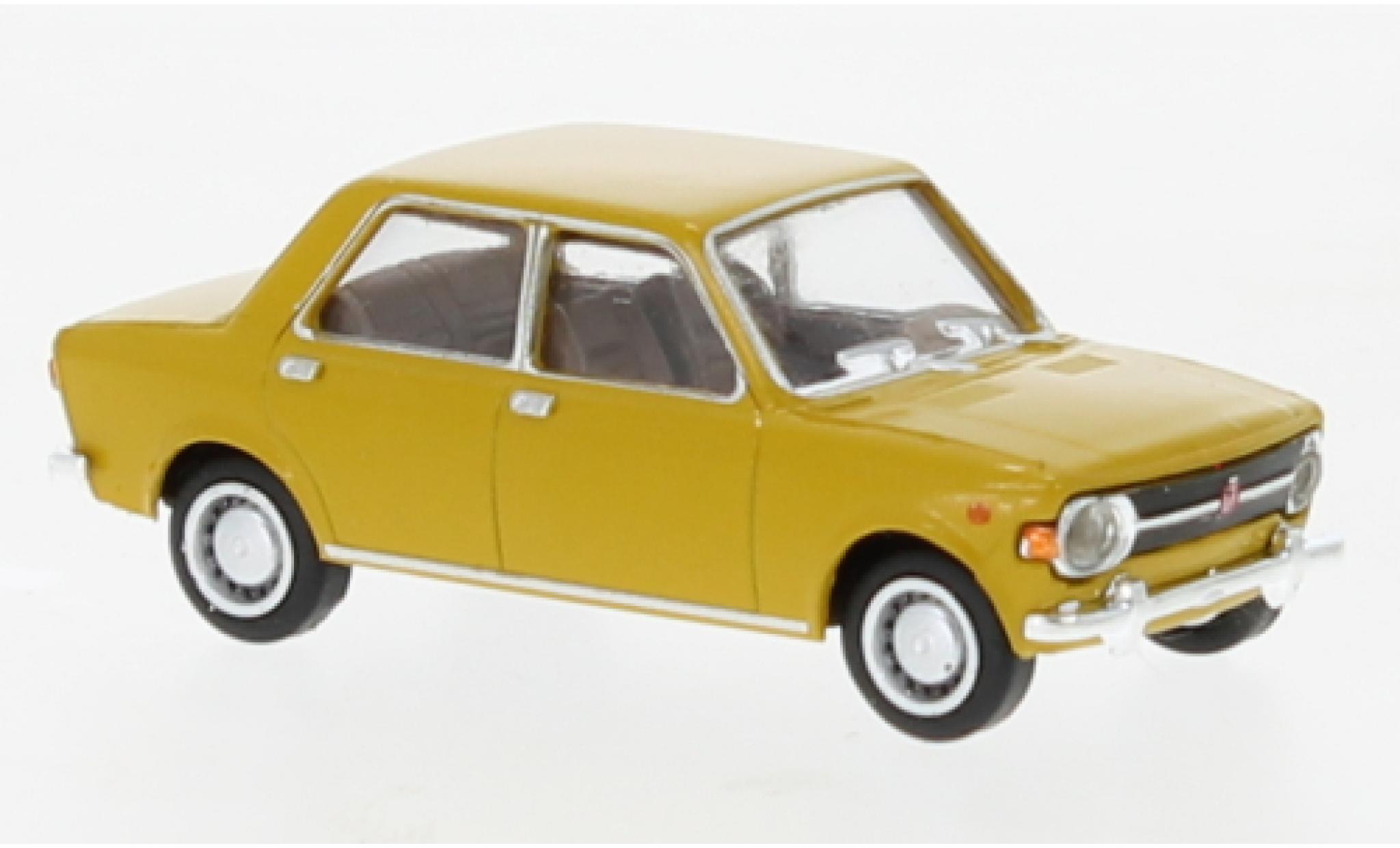 Fiat 128 1/87 Brekina geel 1969 modelauto