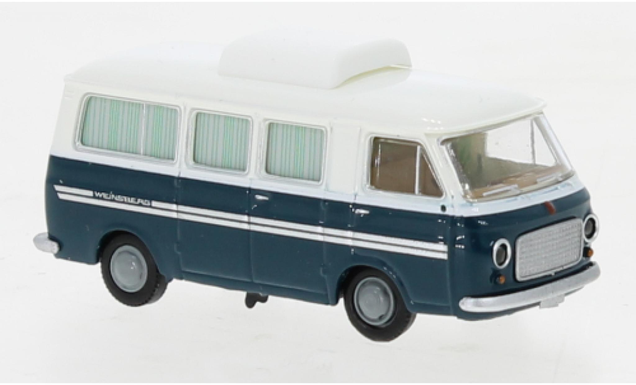 Fiat 238 1/87 Brekina Camper wit/blauw 1966 modelauto