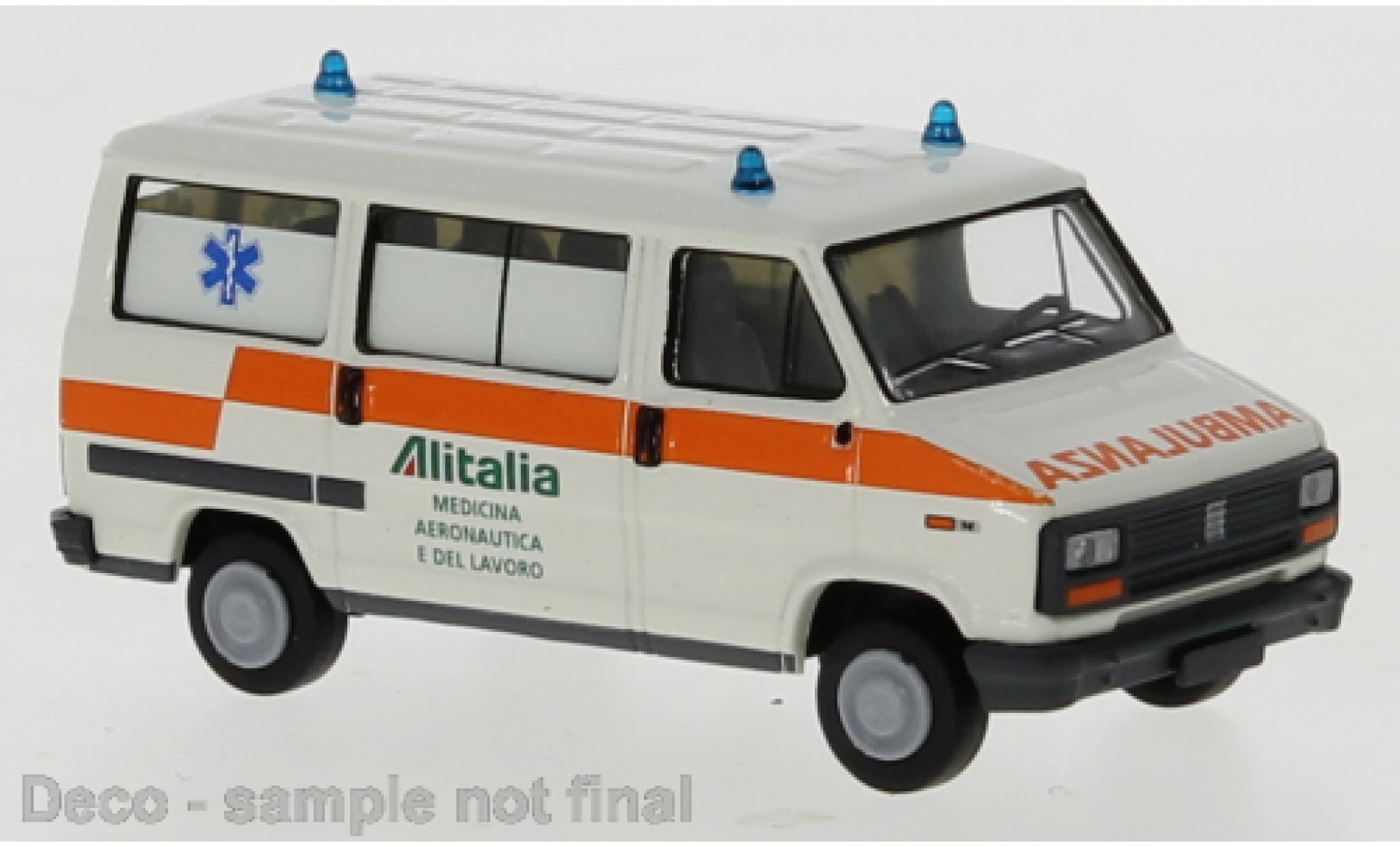 Fiat Ducato 1/87 Brekina bus Ambulance Alitalia 1982 modelauto