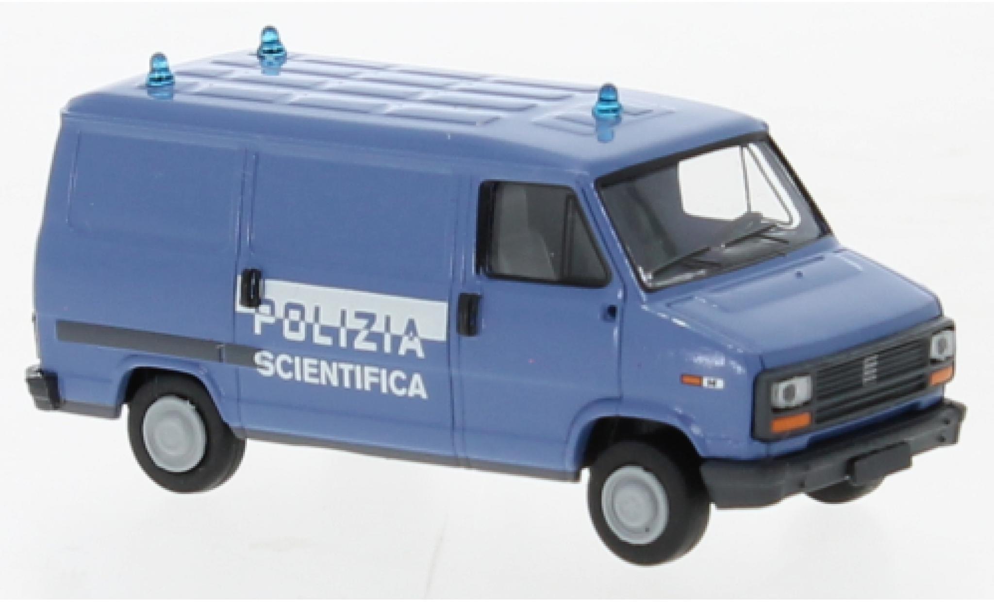 Fiat Ducato 1/87 Brekina bestelwagen Polizia Scientifica 1982 modelauto