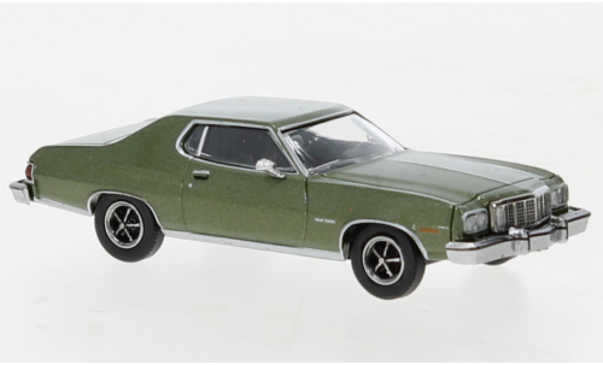 Ford Gran Torino 1/87 Brekina metallic groen fonc&eacute; 1976 modelauto