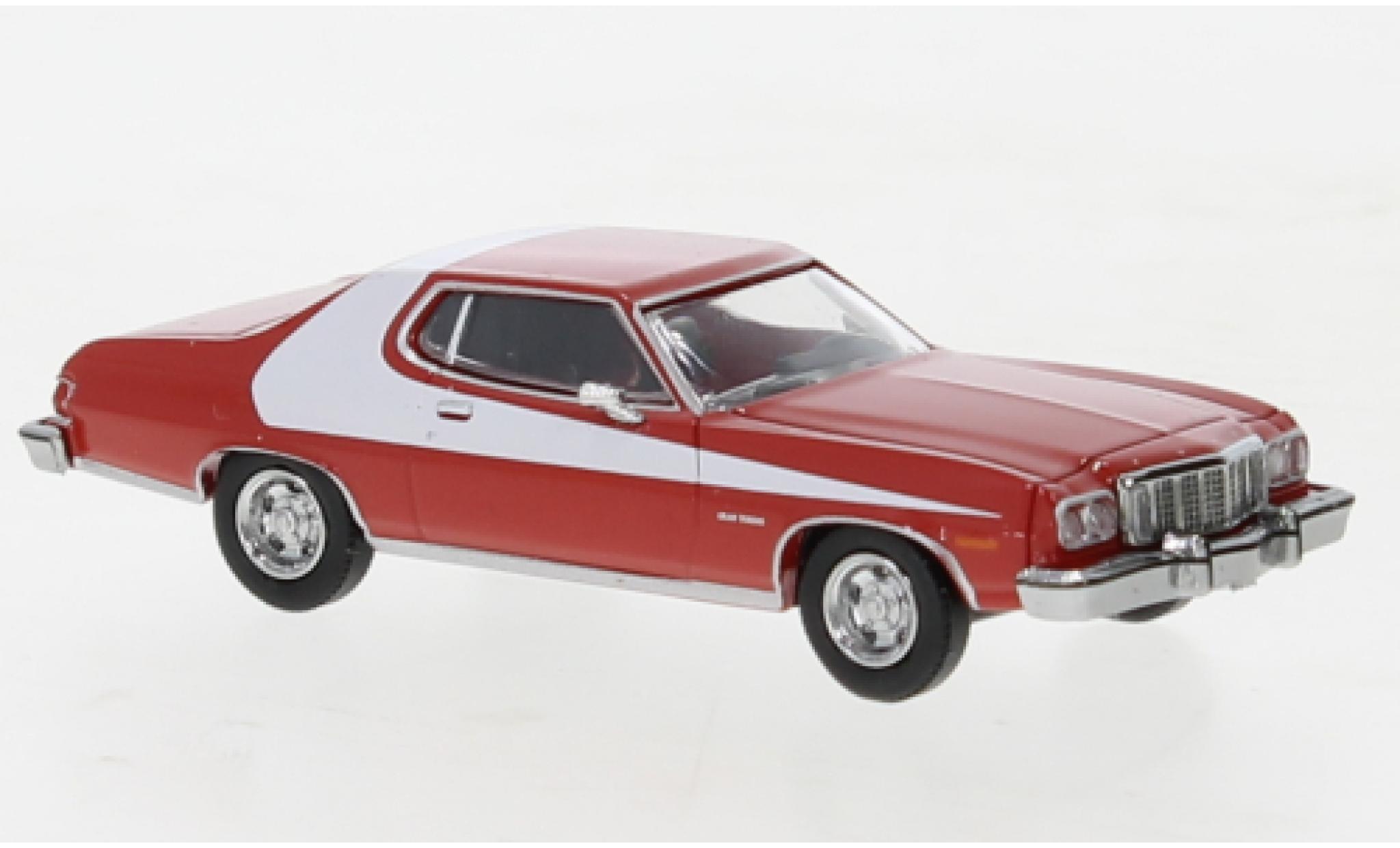 Ford Gran Torino 1/87 Brekina rood/wit 1976 modelauto