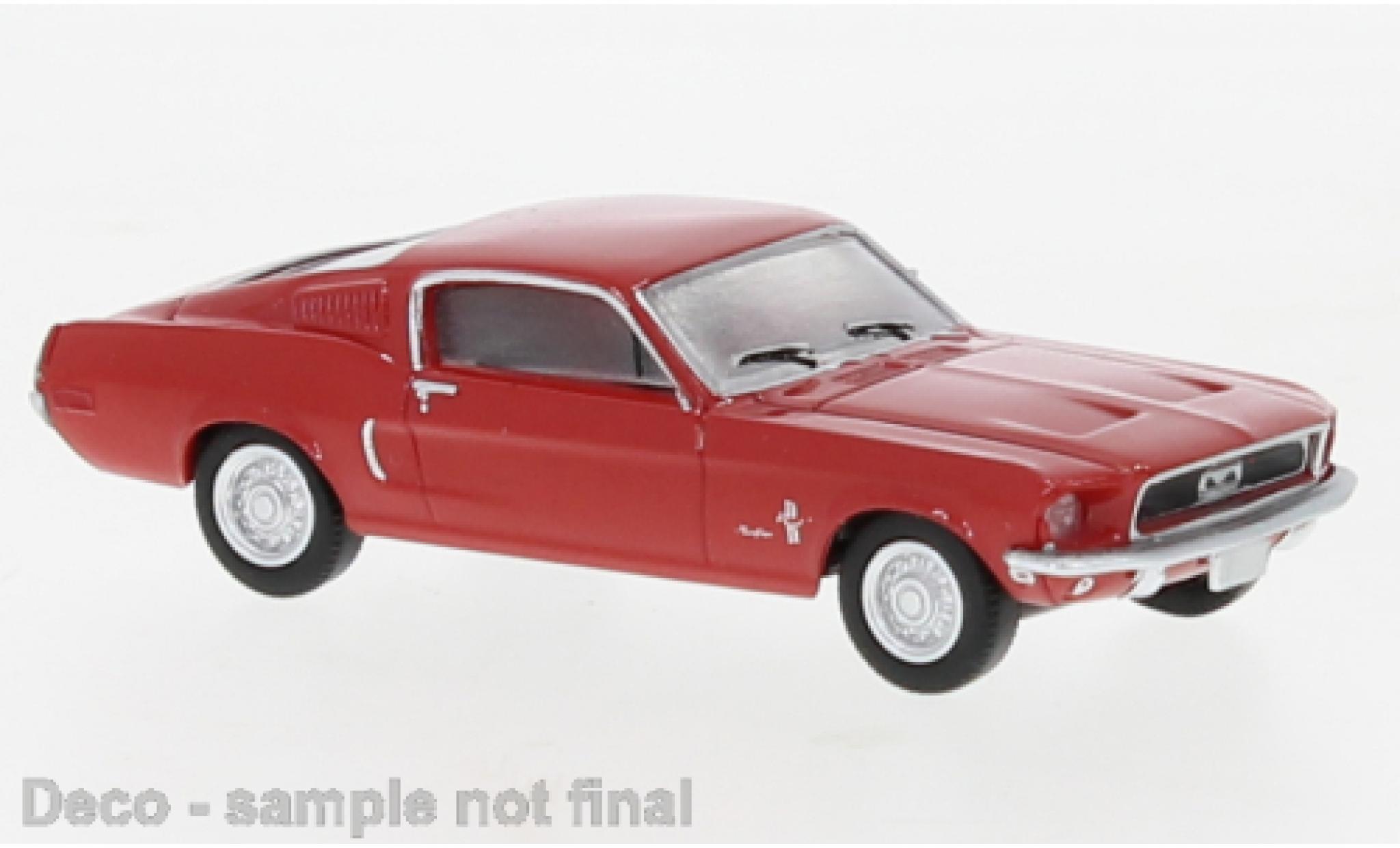 Ford Mustang 1/87 Brekina Fastback rood 1968 modelauto