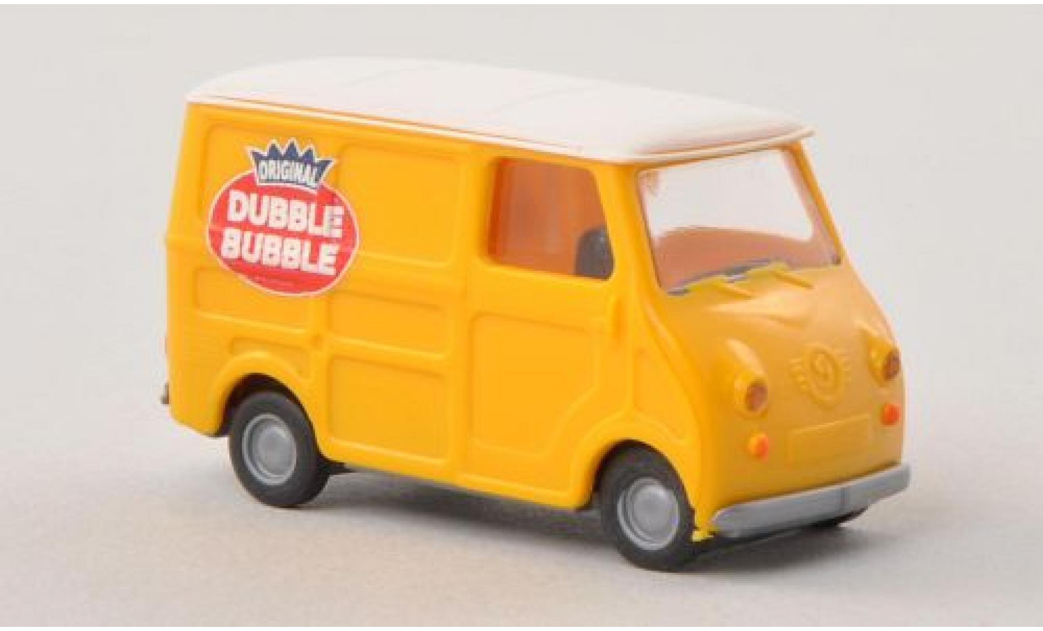Goggomobil TL 1/87 Brekina Glas bestelwagen Dubble Bubble modelauto