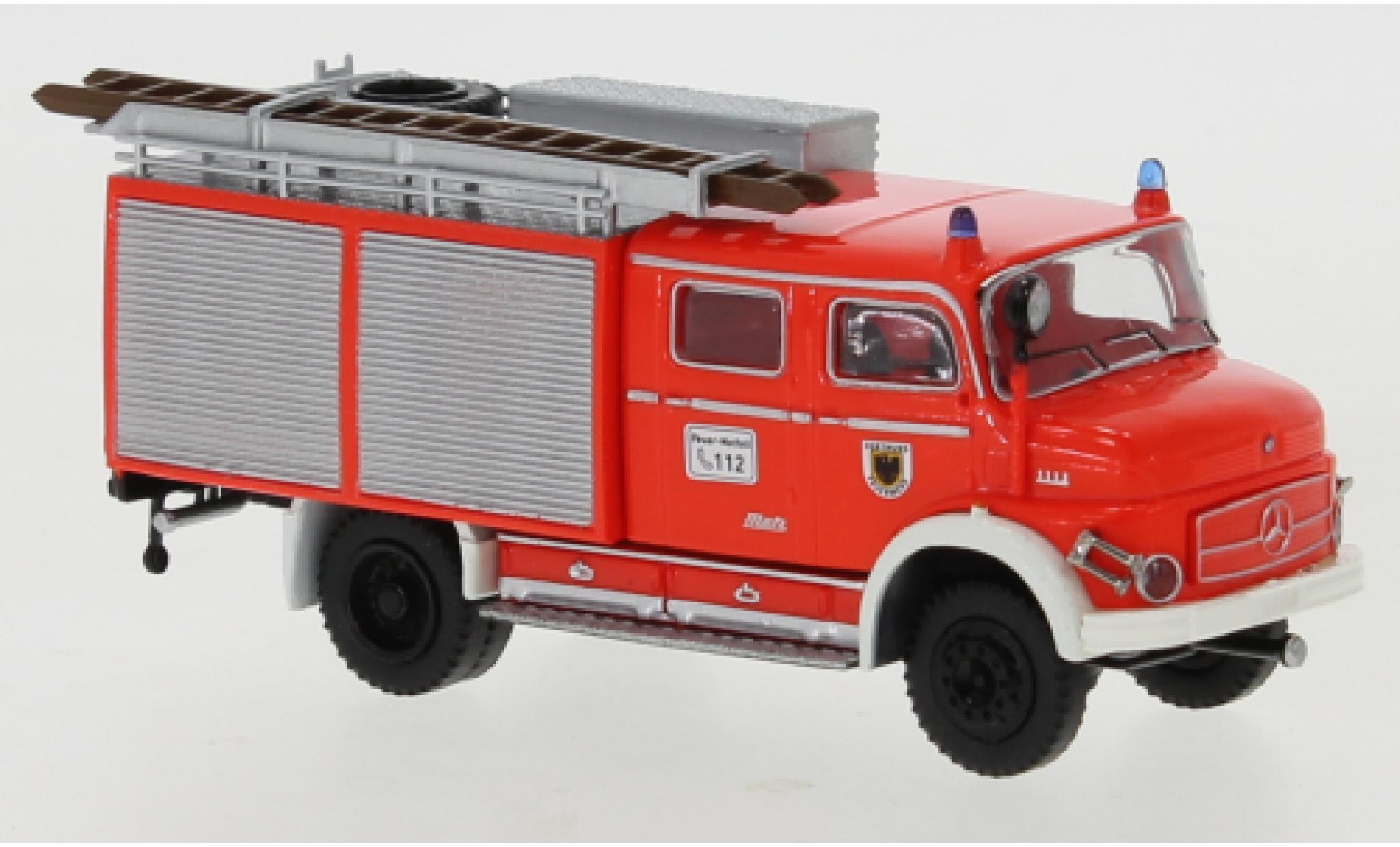 Mercedes CLA 1/87 Brekina LAF 1113 TLF 16 rood clair/wit brandweer Dortmund 1972 modelauto