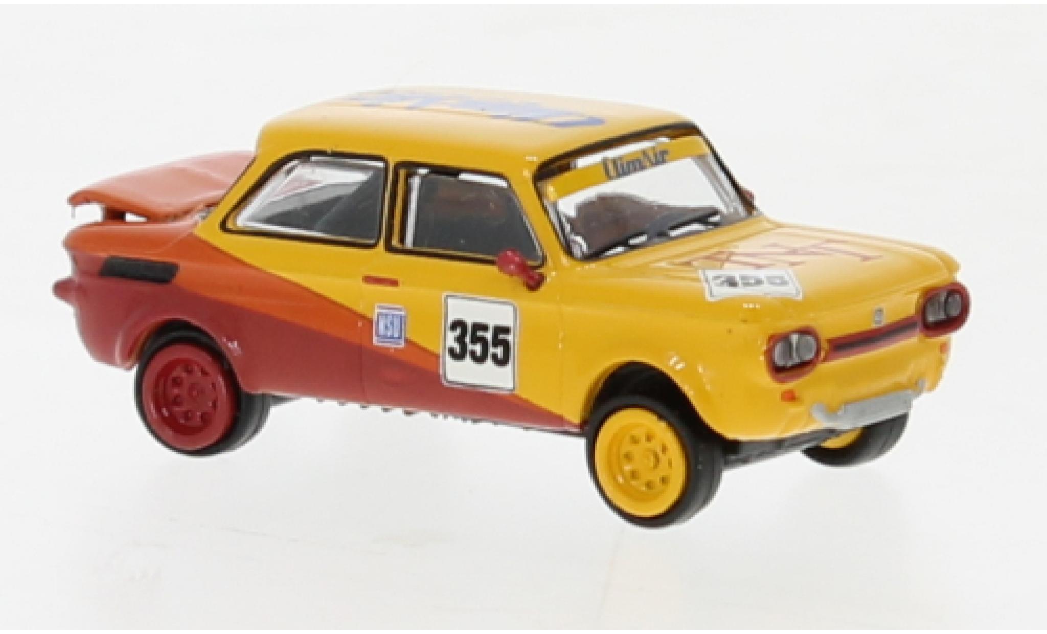 NSU TTS 1/87 Brekina geel/rood Sport 1966 modelauto