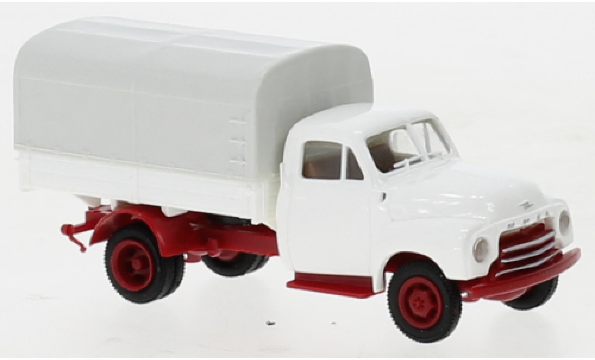Opel Blitz 1/87 Brekina PP wit/rood fonc&eacute; 1952 modelauto
