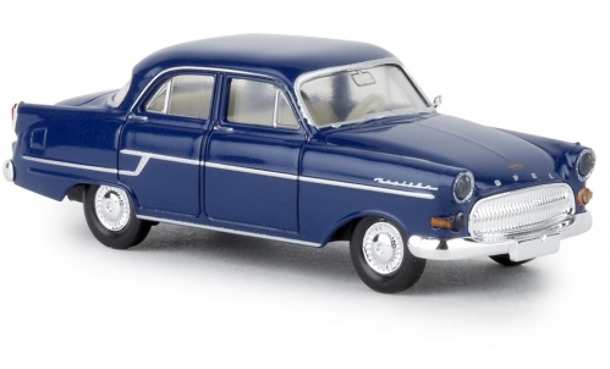Opel Capitaine 1/87 Brekina blauw fonc&eacute; 1956 modelauto