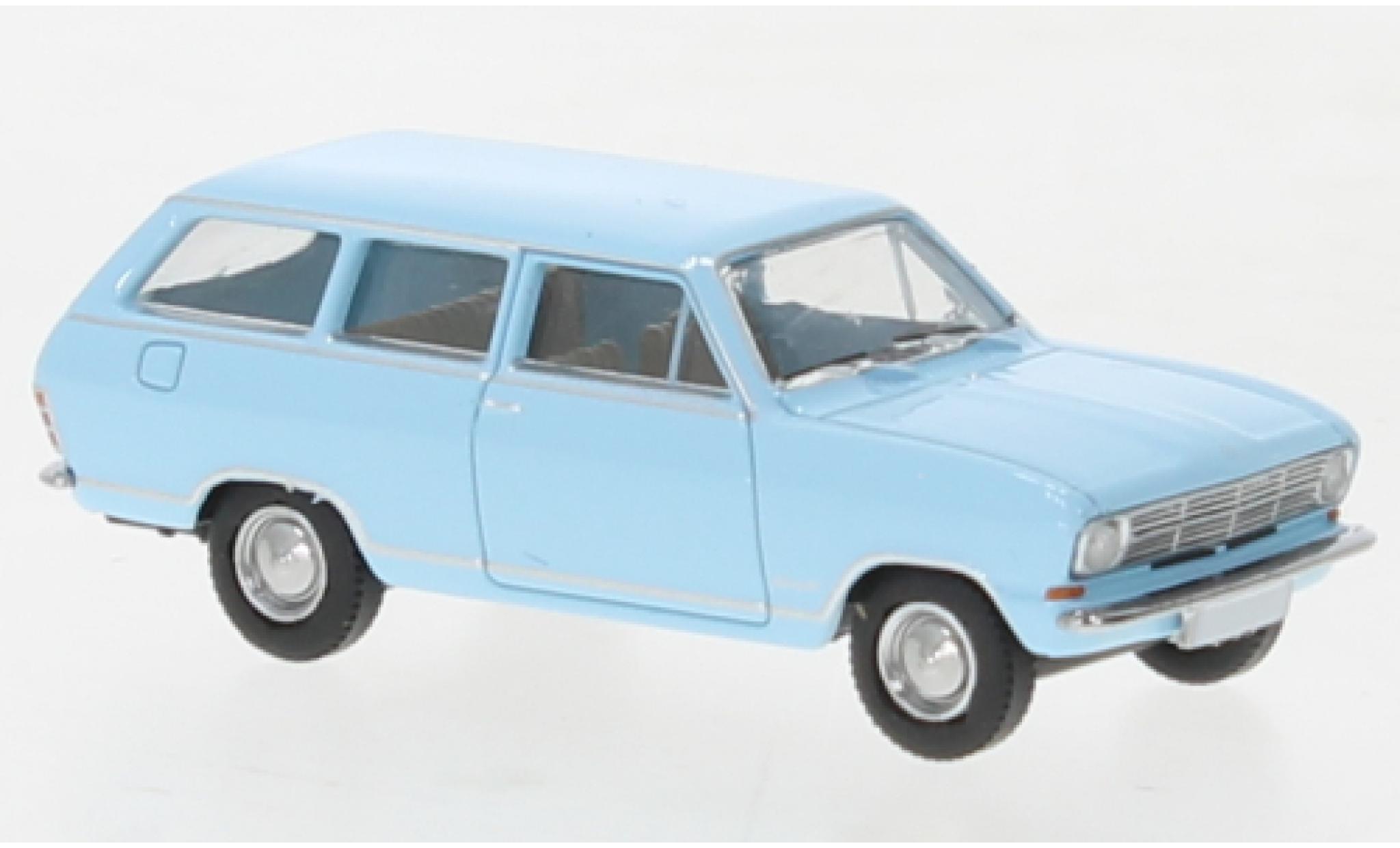 Opel Kadett 1/87 Brekina B Caravan blauw clair 1965 modelauto