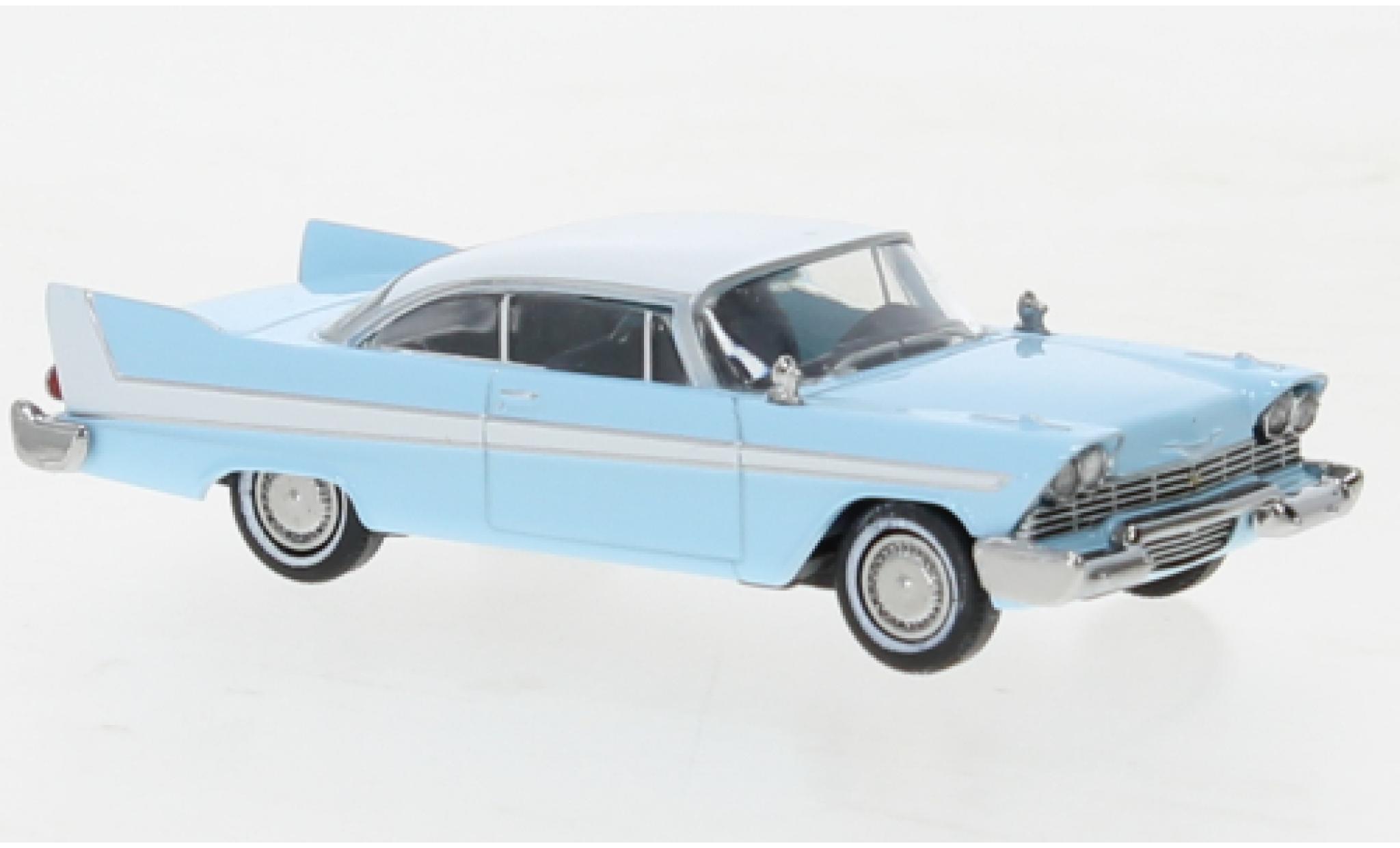 Plymouth Fury 1/87 Brekina blauw clair/wit 1958 modelauto
