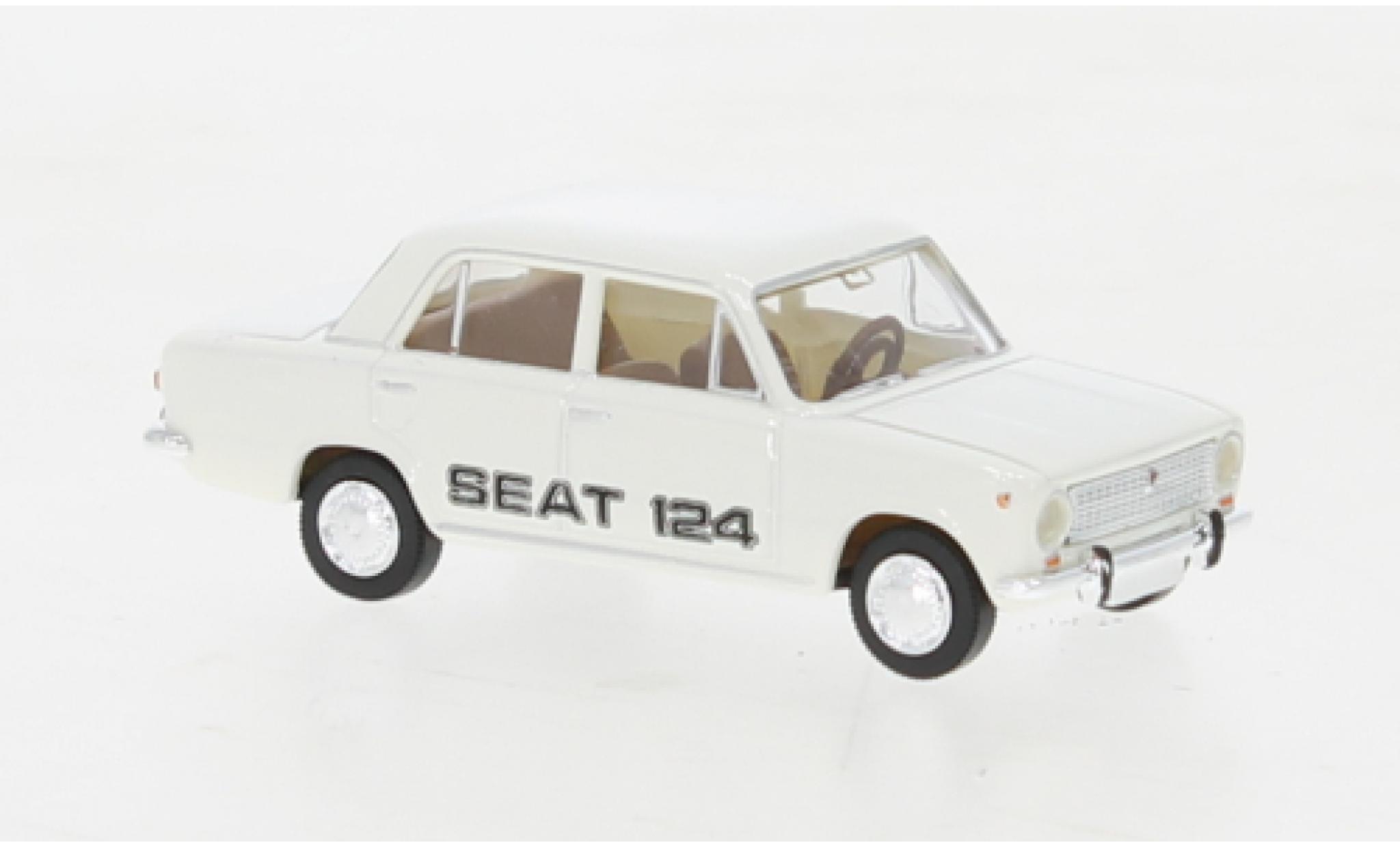 Seat 124 1/87 Brekina wit 1968 modelauto