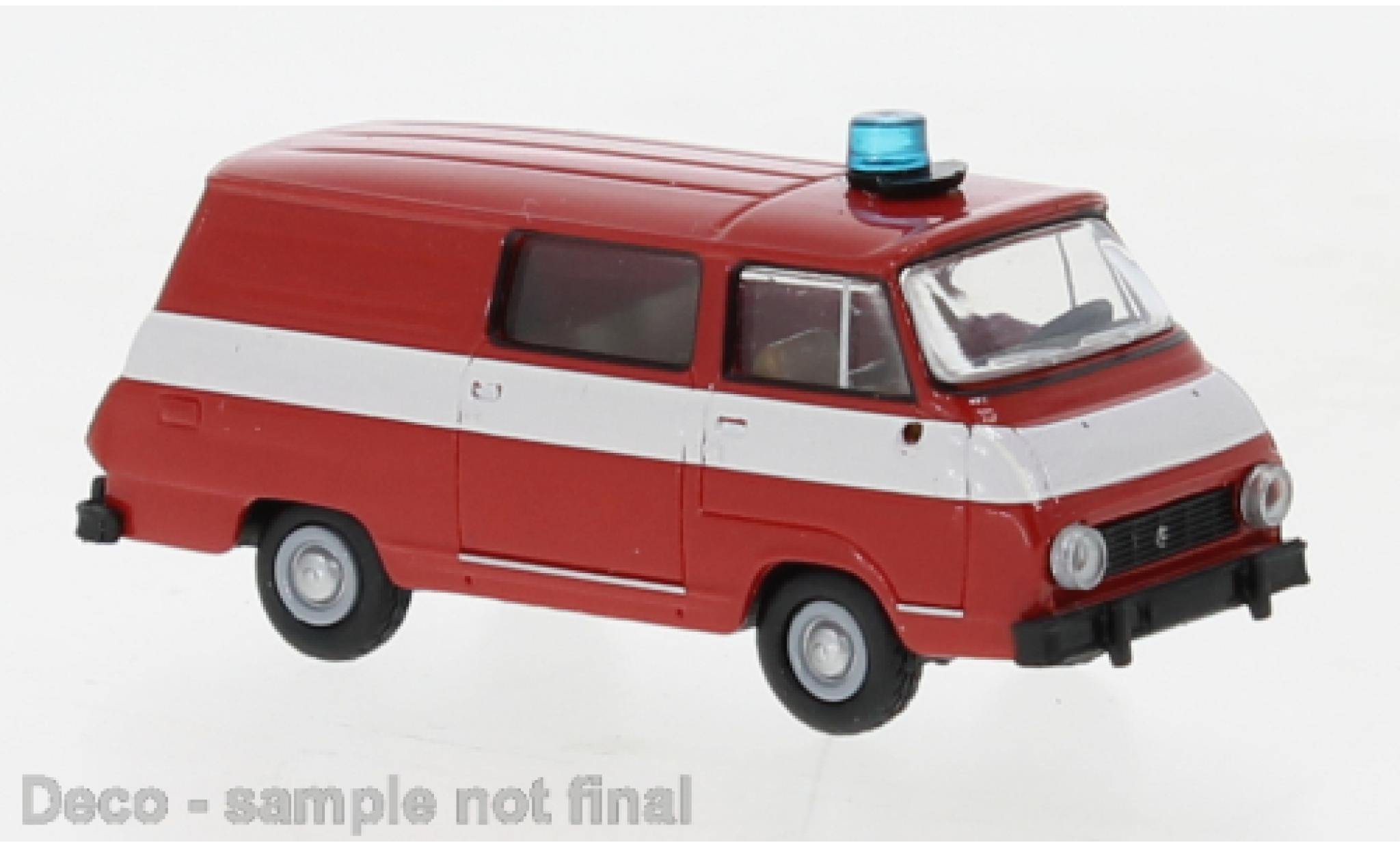 Skoda 1203 1/87 Brekina Halbbus Brandweer 1969 modelauto