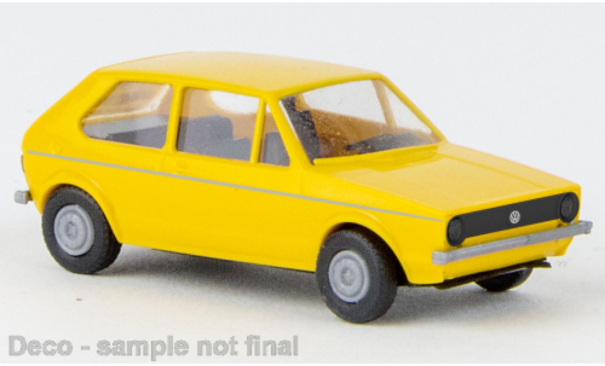 Volkswagen Golf 1/87 Brekina I geel 1974 modelauto