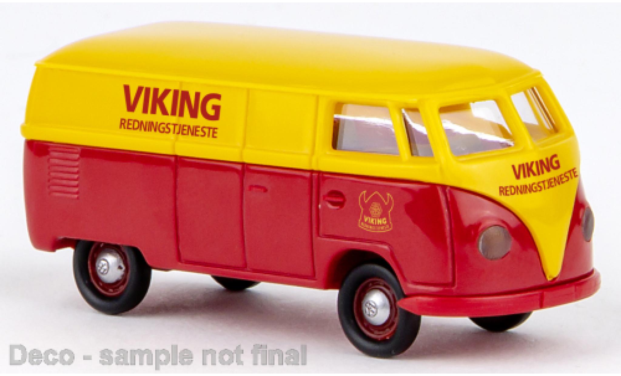 Volkswagen T1 1/87 Brekina a Kasten Viking Redningstjeneste 1950 modelauto