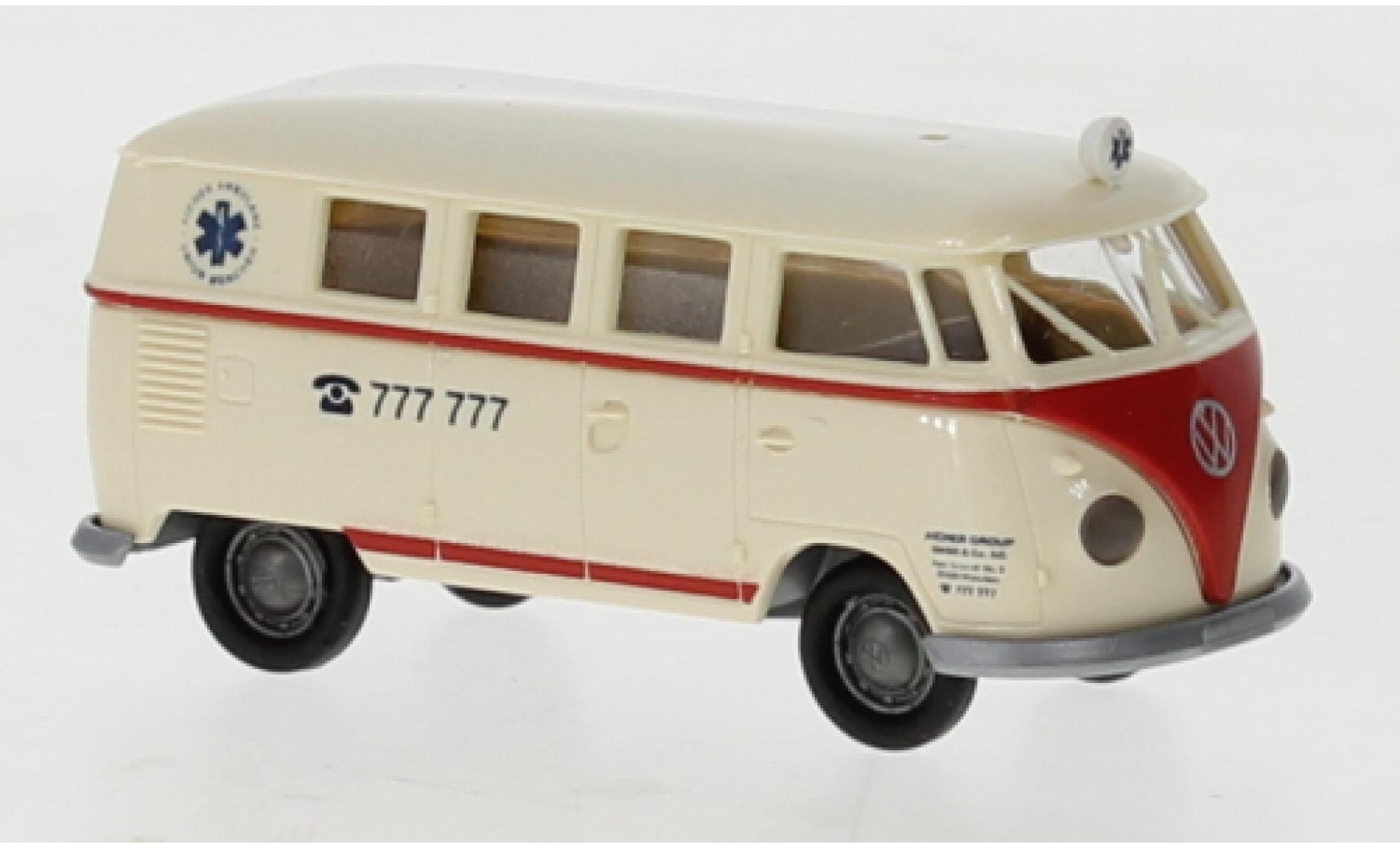 Volkswagen T1 1/87 Brekina b camionnette Ambulance Aicher 1960 modelauto
