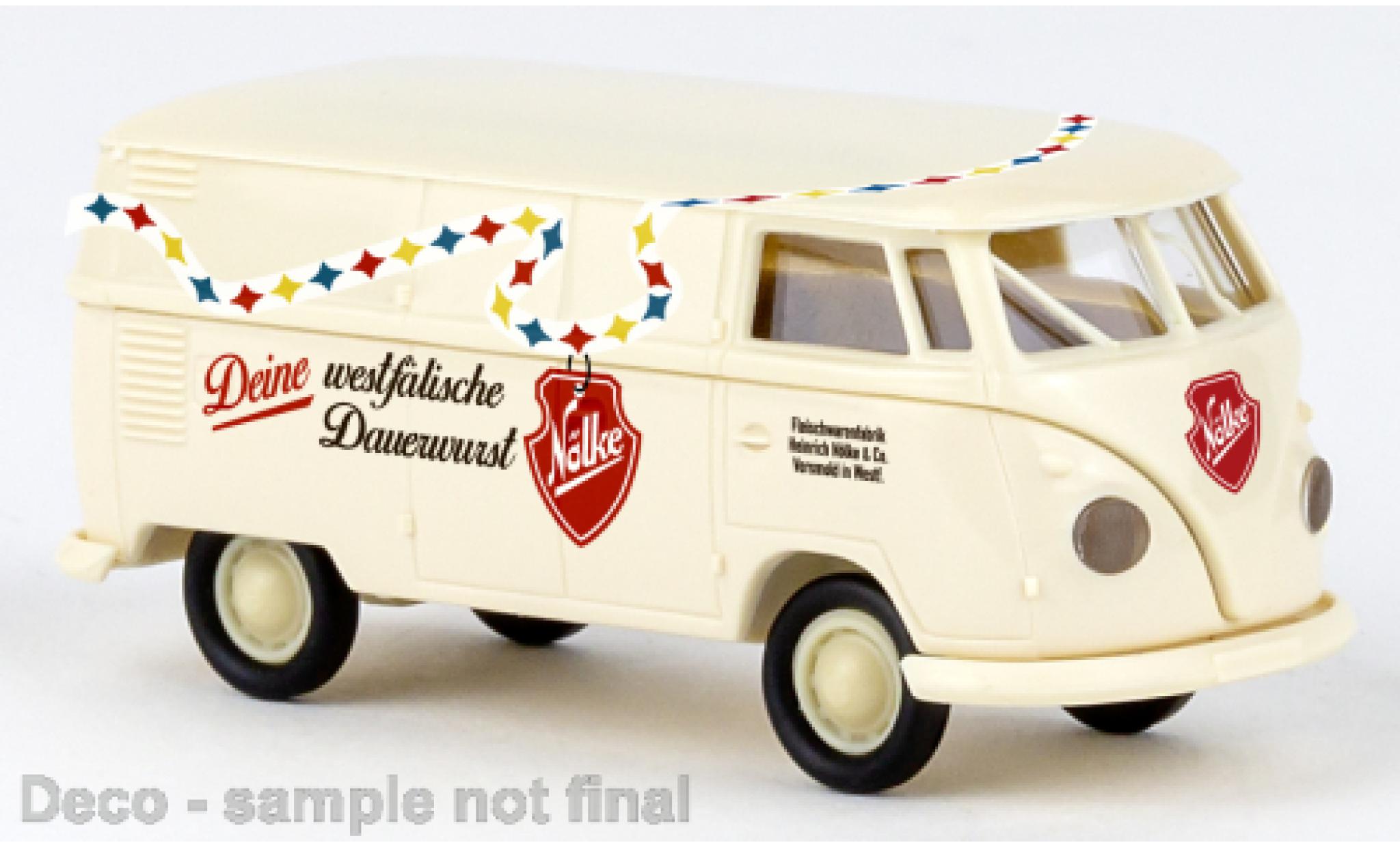 Volkswagen T1 1/87 Brekina b Kasten N&ouml;lke Dauerwurst 1960 modelauto
