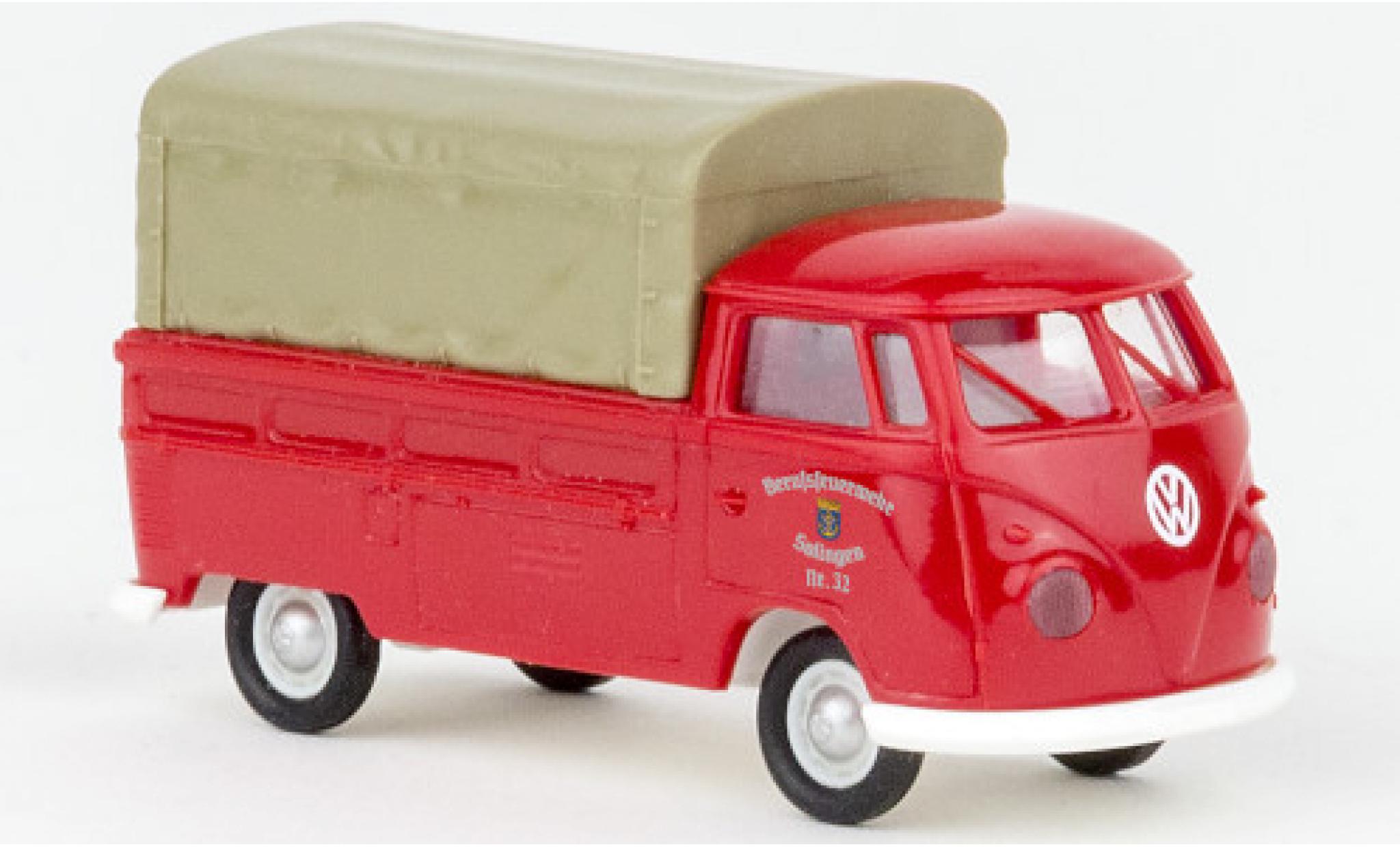 Volkswagen T1 1/87 Brekina b plateforme brandweer Solingen 1960 modelauto