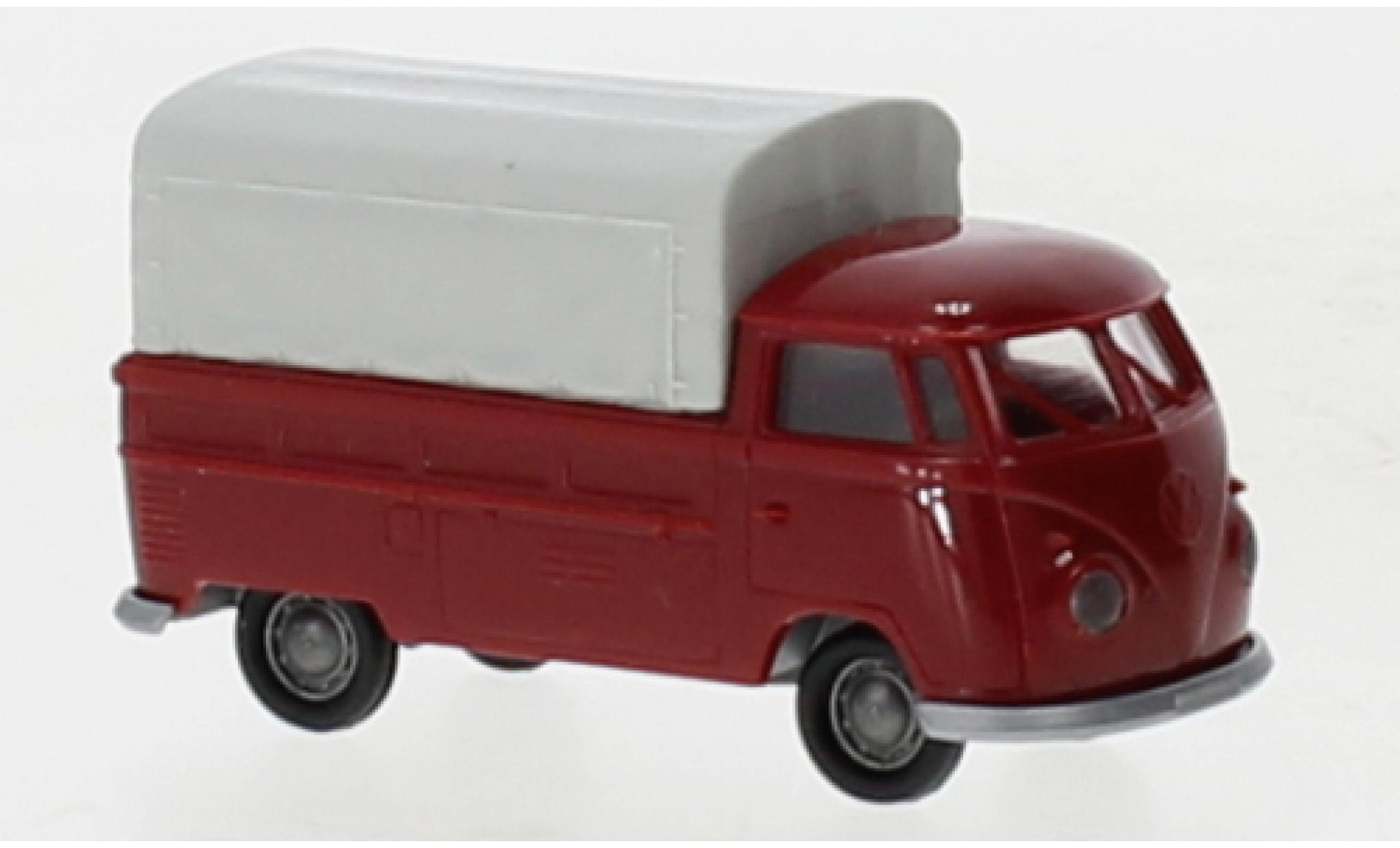 Volkswagen T1 1/87 Brekina b plateforme rood fonc&eacute; 1960 modelauto