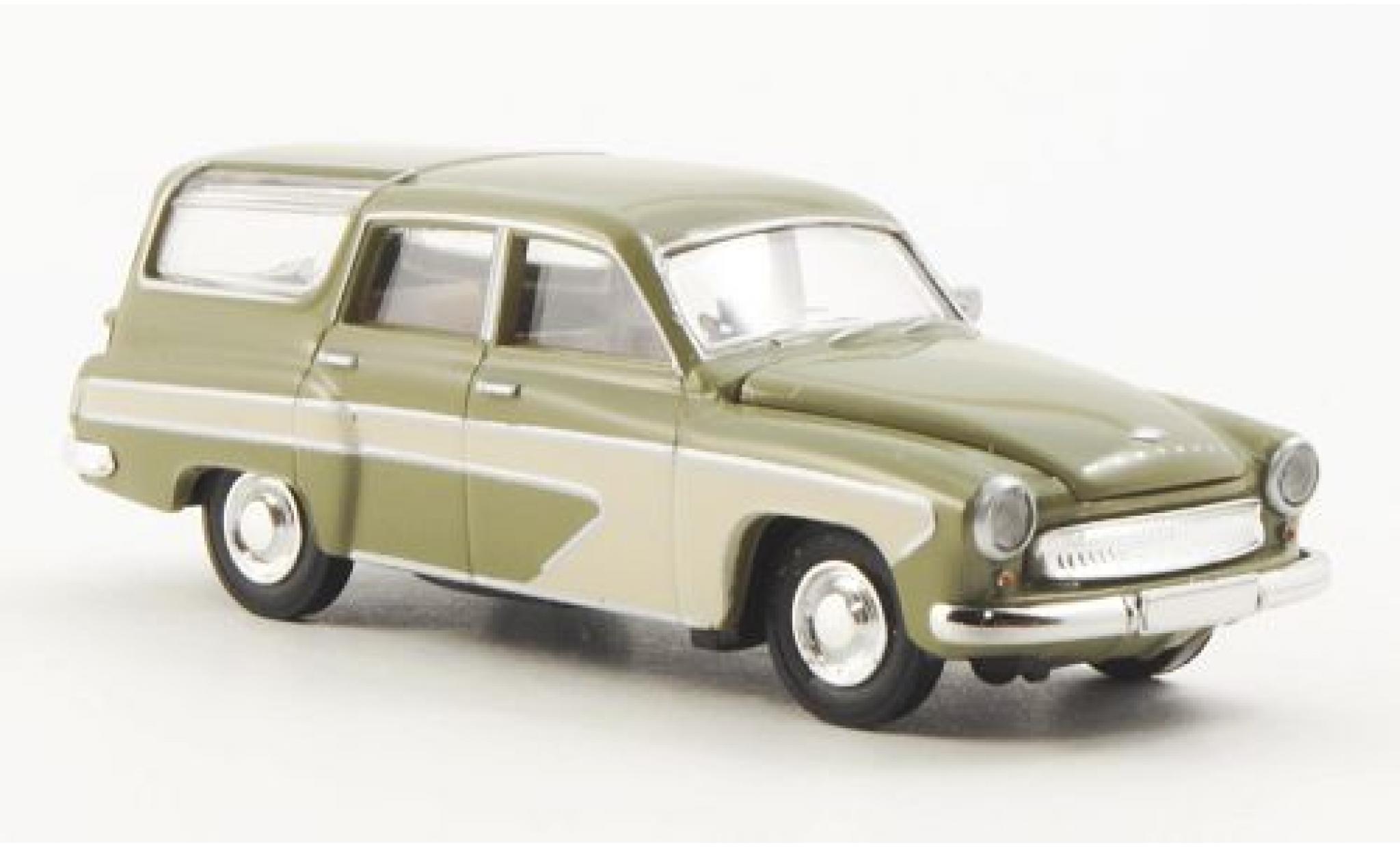 Wartburg 311 1/87 Brekina Camping d/wit modelauto