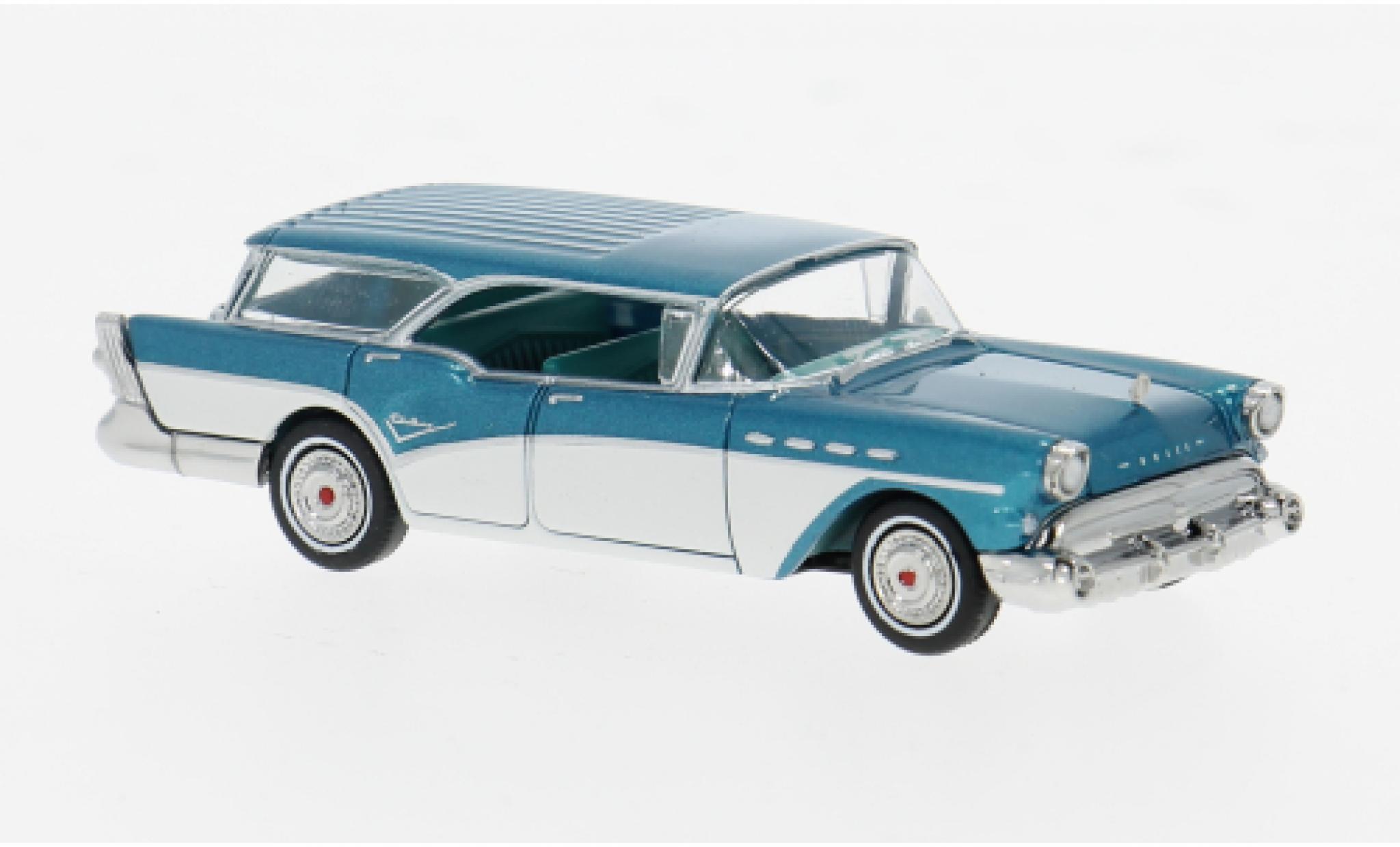 Buick Century 1/87 Brekina Caballero metallic turquoise/wit 1957 1:87 modelauto