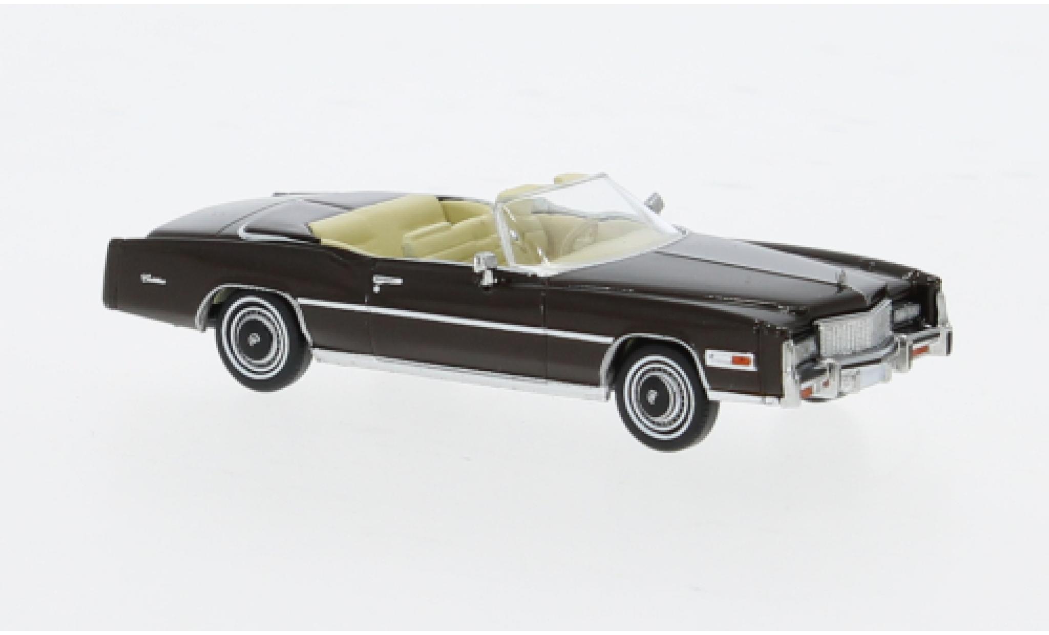 Cadillac Eldorado 1/87 Brekina Cabriolet metallic bruin 1976 1:87 modelauto