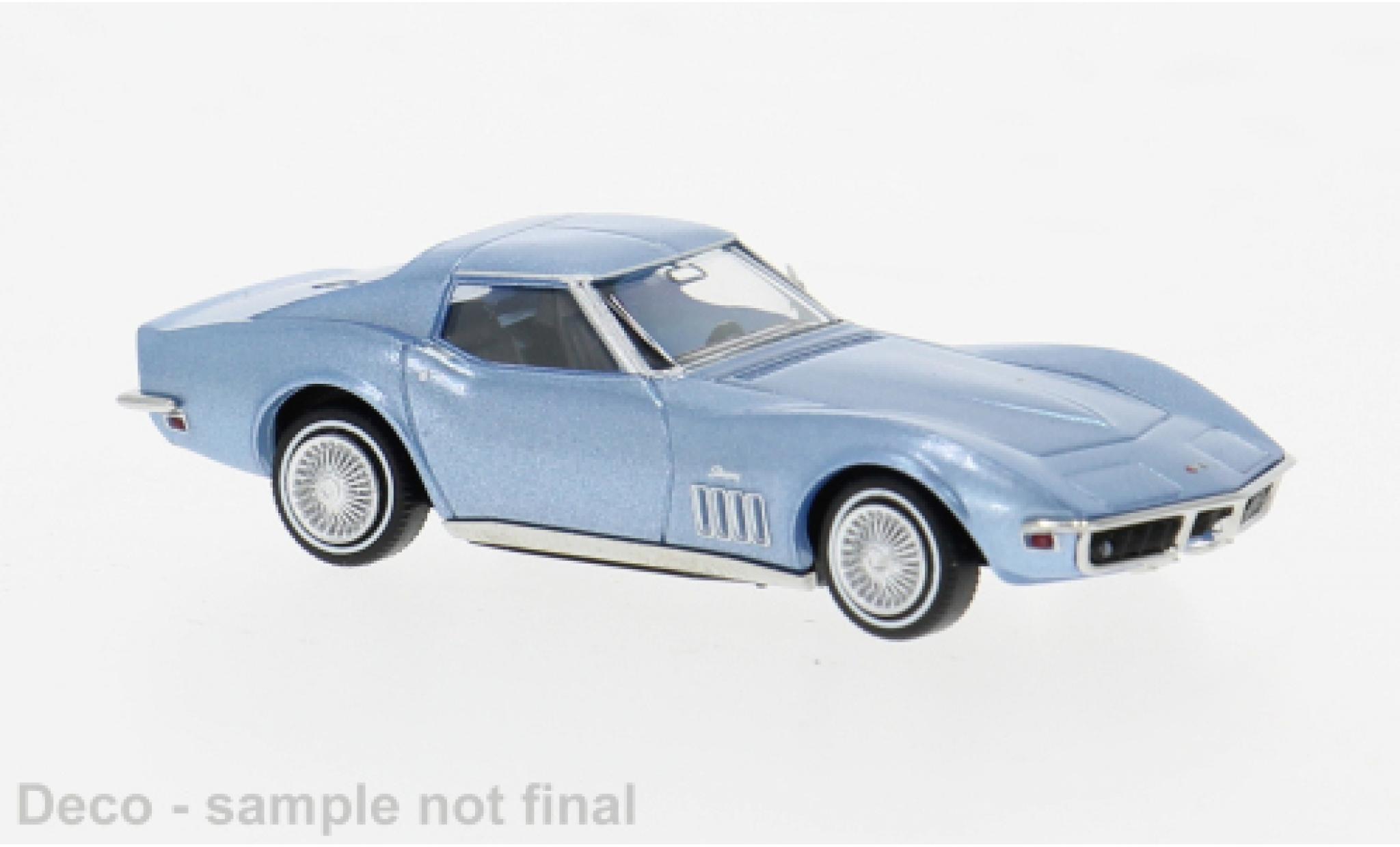 Chevrolet Corvette 1/87 Brekina C3 blauw 1967 1:87 modelauto