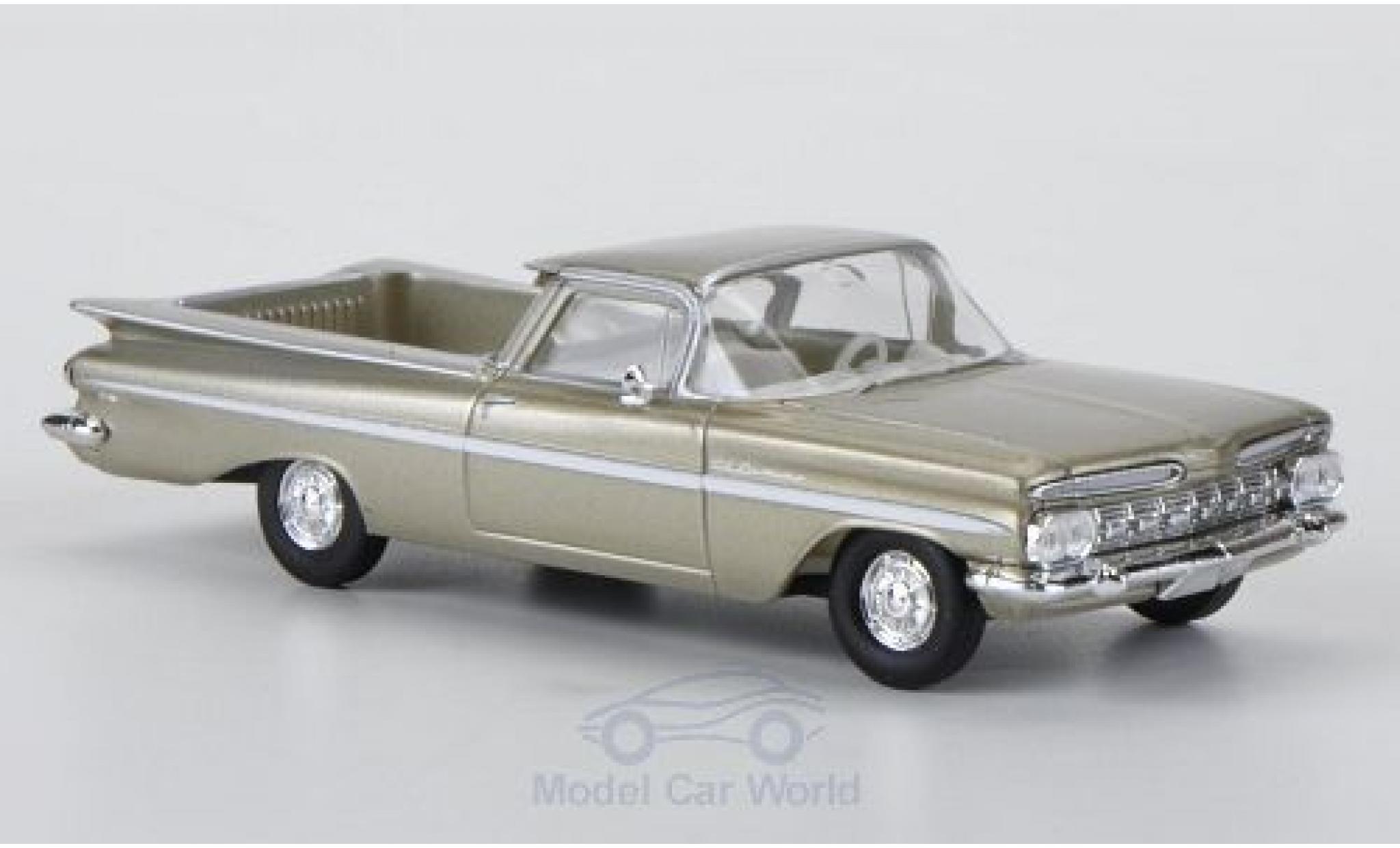Chevrolet El Camino 1/87 Brekina metallic beige/wit modelauto