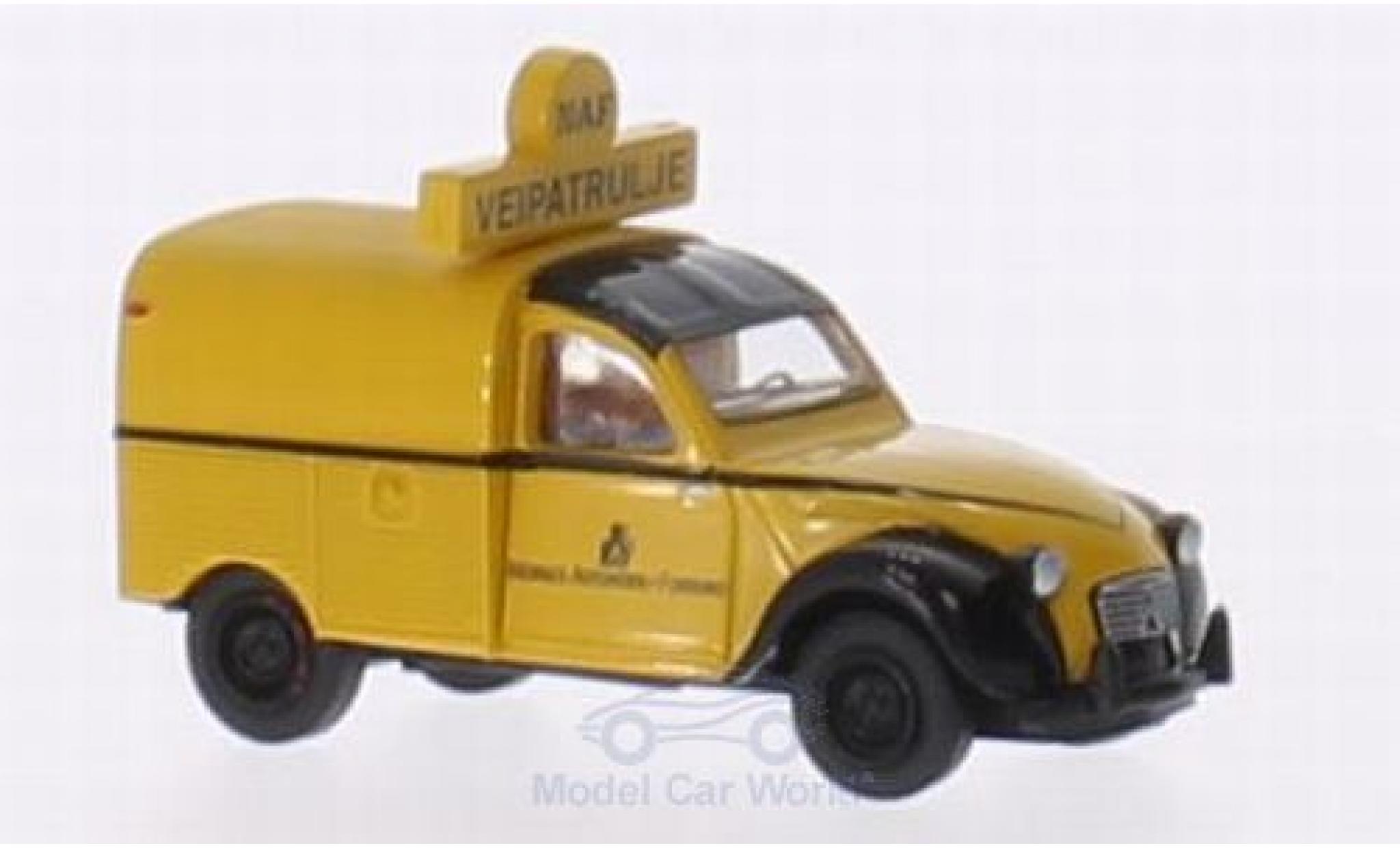 Citroen 2CV 1/87 Brekina 2 CV AZU NAF vejpatrulje (N) modelauto