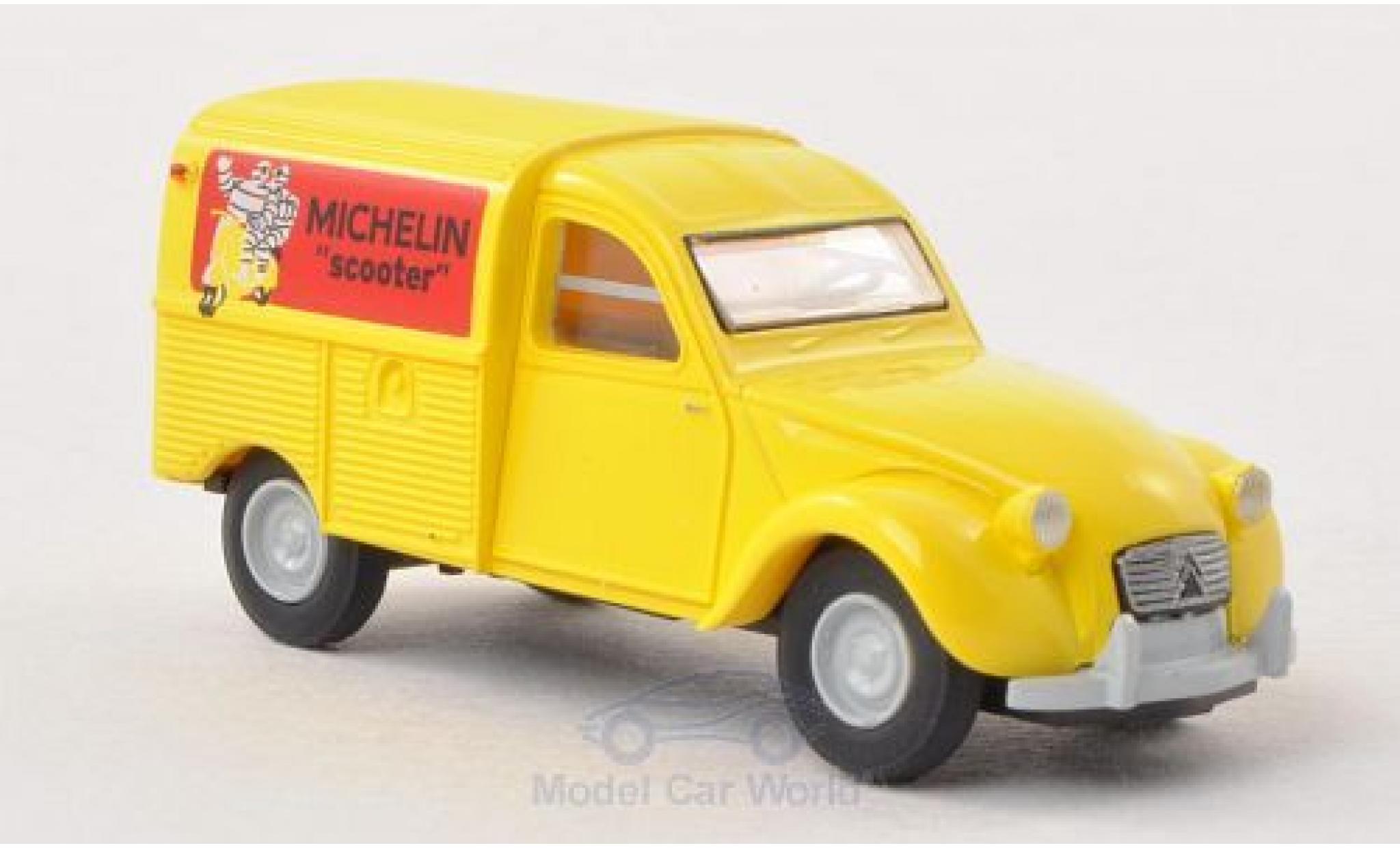 Citroen 2CV 1/87 Brekina 2 CV Kastenente Michelin Scooter (F) modelauto
