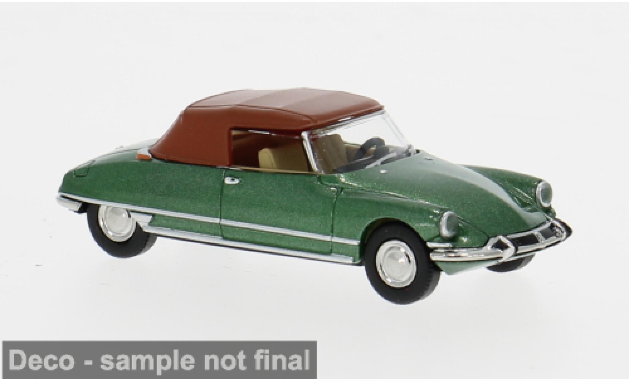 Citroen DS 1/87 Brekina 19 Cabriolet groen 1963 1:87 modelauto