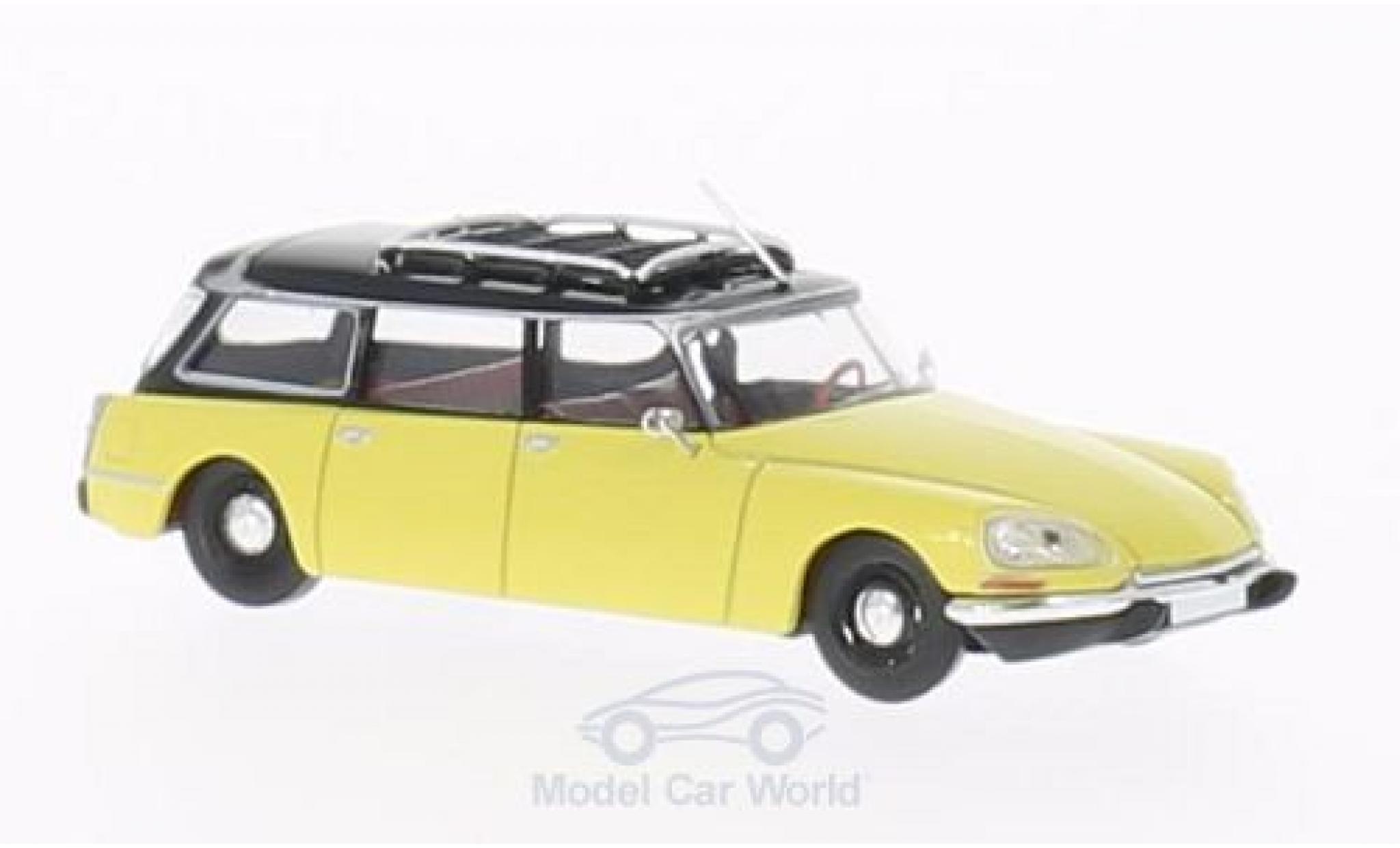 Citroen DS 1/87 Brekina Stationwagen geel/zwart modelauto