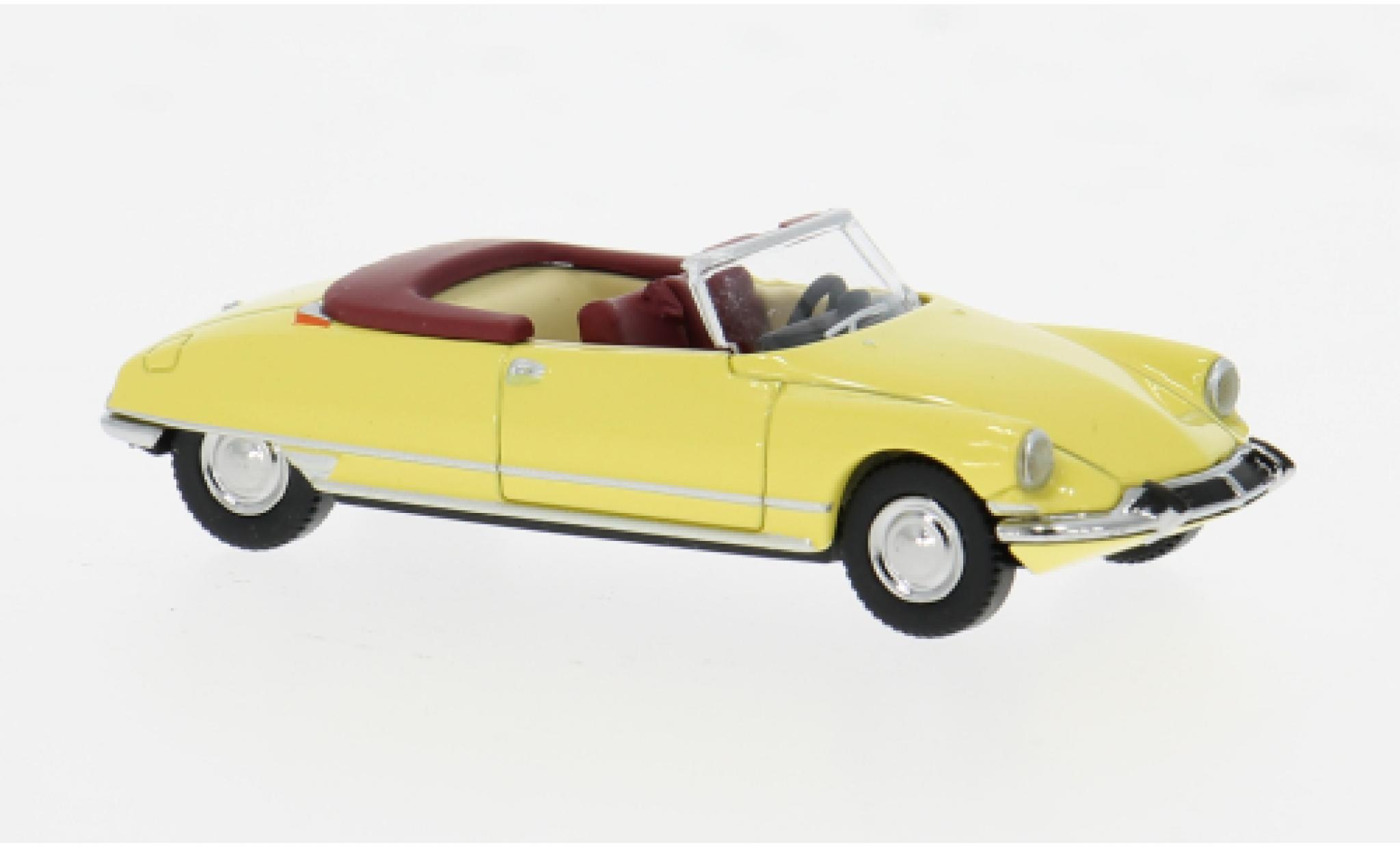 Citroen DS 1/87 Brekina Cabrio geel 1963 1:87 modelauto
