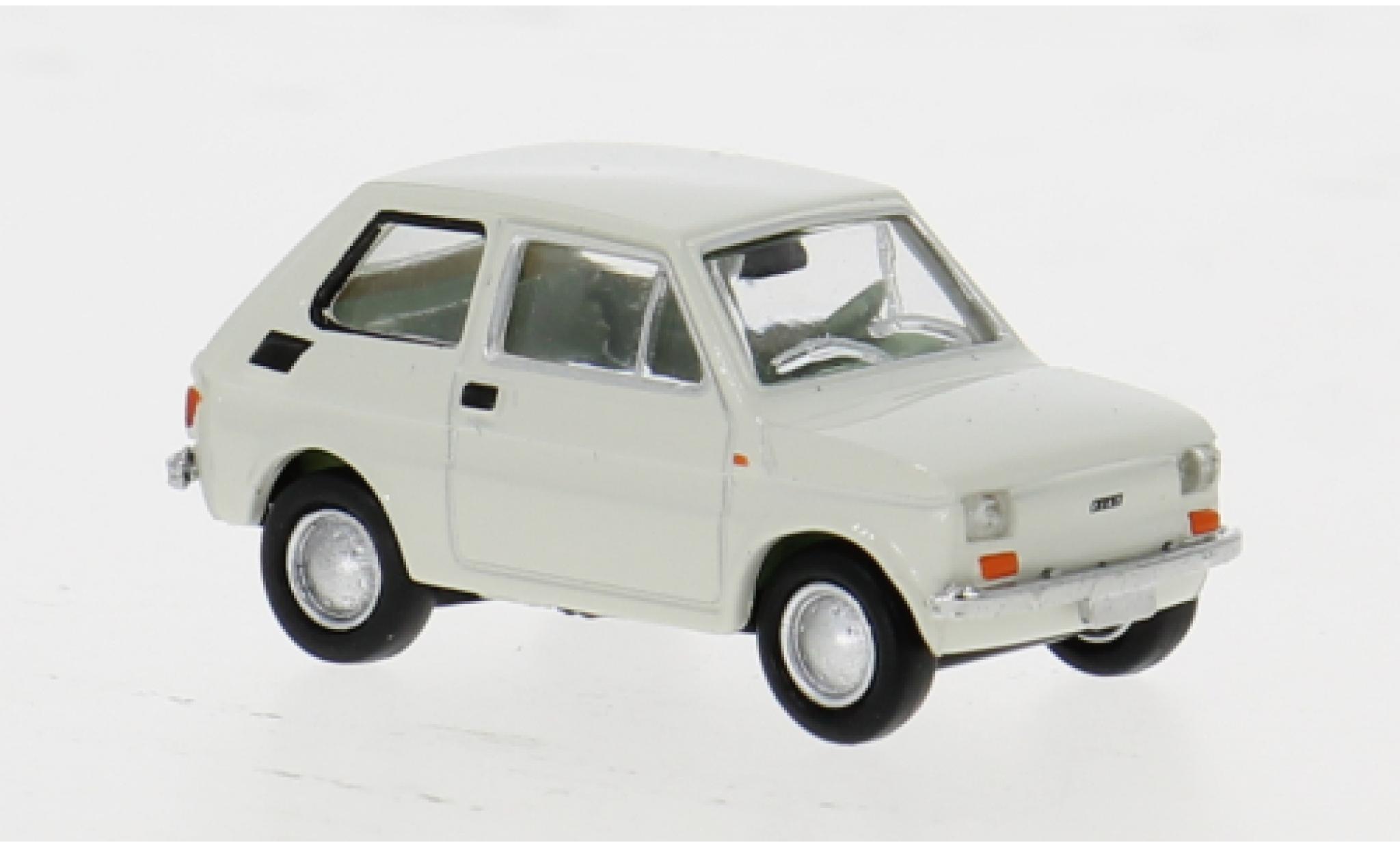 Fiat 126 1/87 Brekina Drummer wit 1972 1:87 modelauto