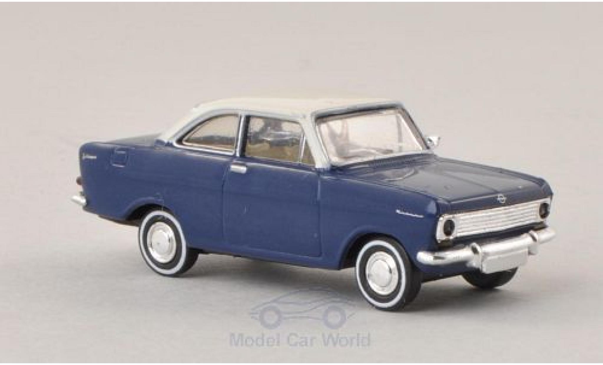 Opel Kadett 1/87 Brekina A Coupe blauw/wit modelauto