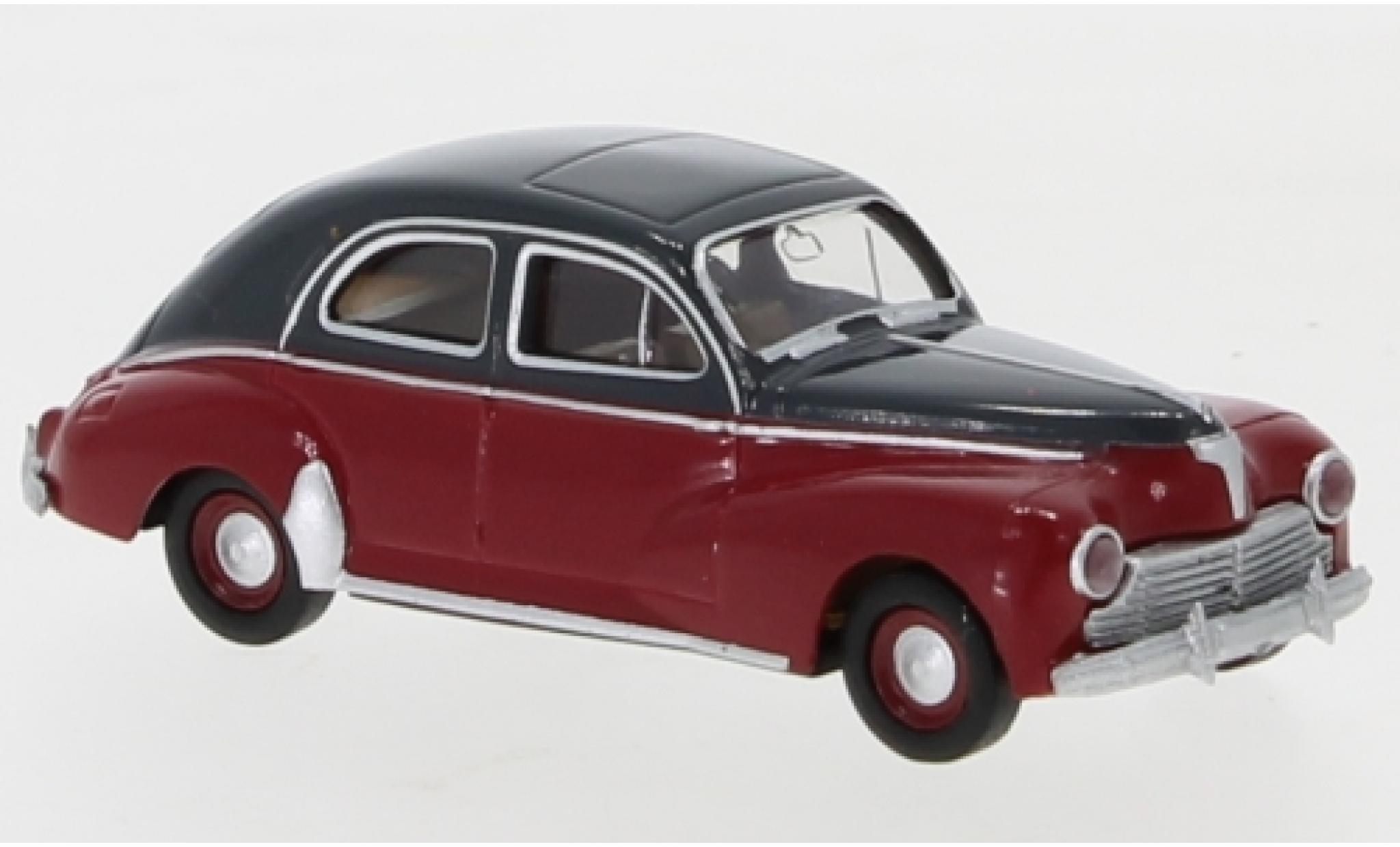 Peugeot 203 1/87 Brekina grijs/rood 1948 modelauto