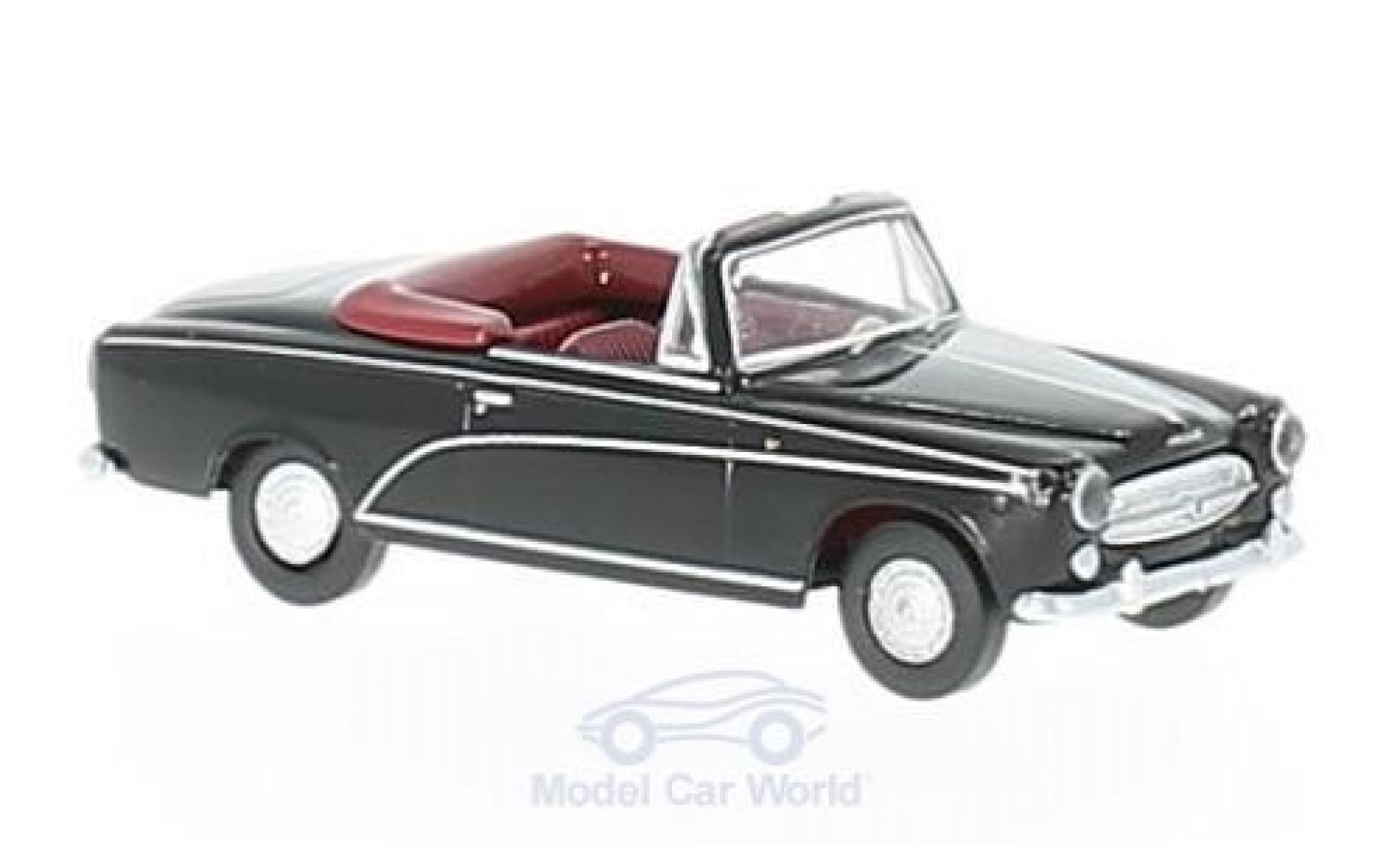 Peugeot 403 1/87 Brekina Cabrio de Luxe zwart modelauto