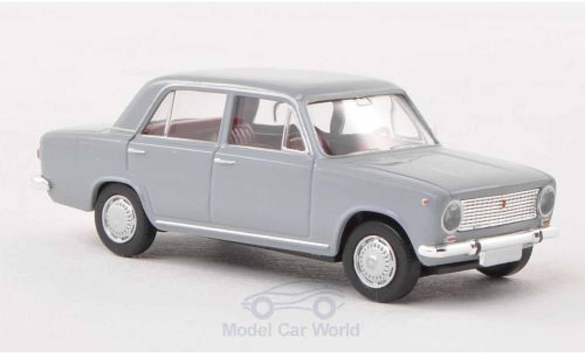 Fiat 124 1/87 Brekina grijs modelauto