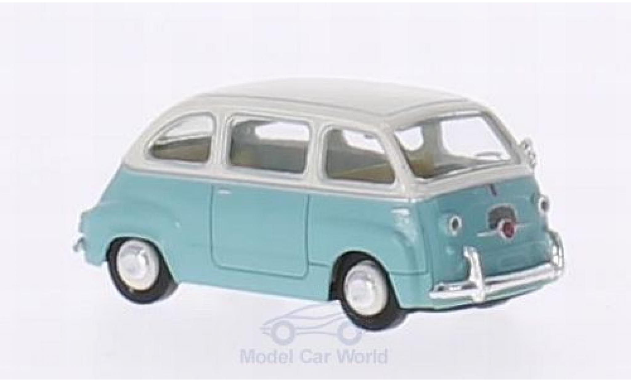 Fiat Multipla 1/87 Brekina t&uuml;rkis/wit modelauto