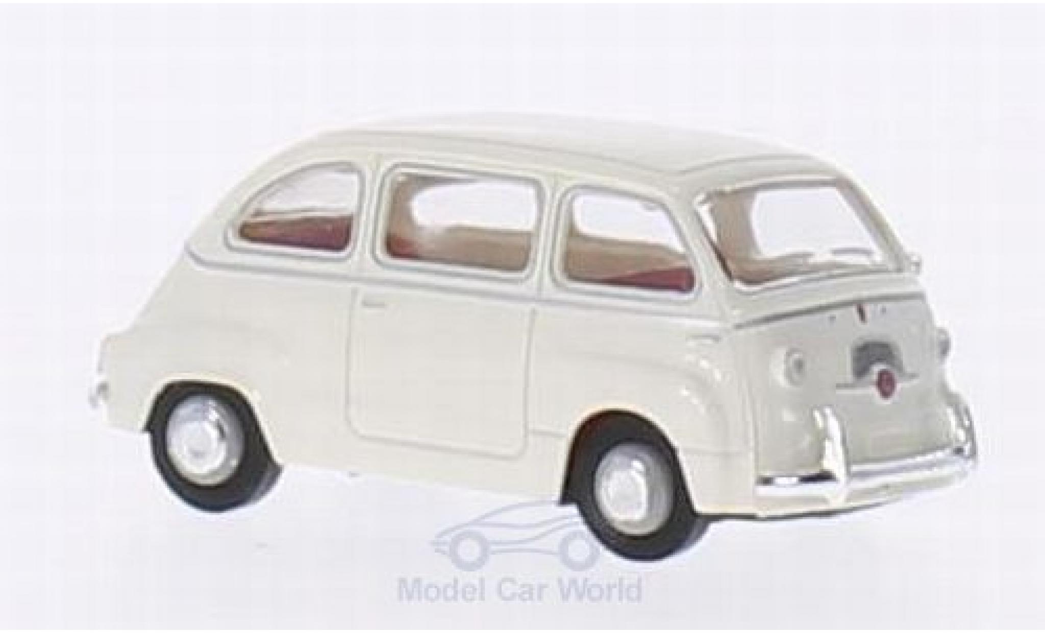 Fiat Multipla 1/87 Brekina wit modelauto