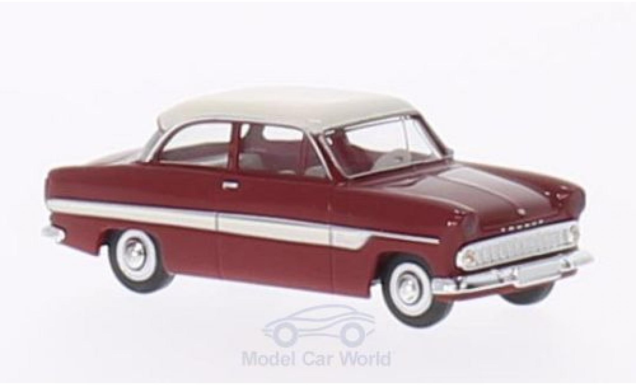 Ford 12M 1/87 Brekina 12m rood/wit modelauto
