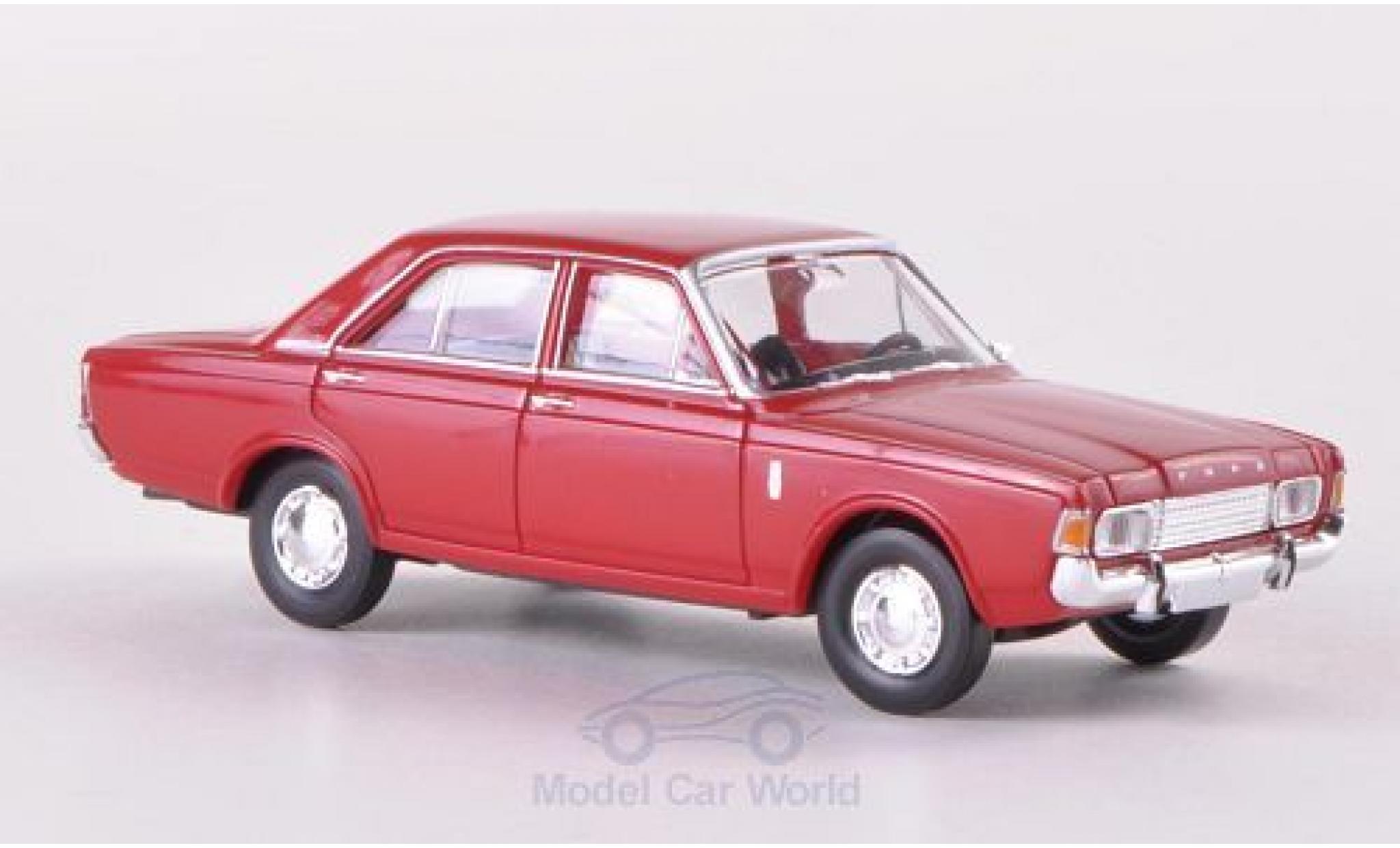 Ford 17M 1/87 Brekina 17m (P7b) rood modelauto