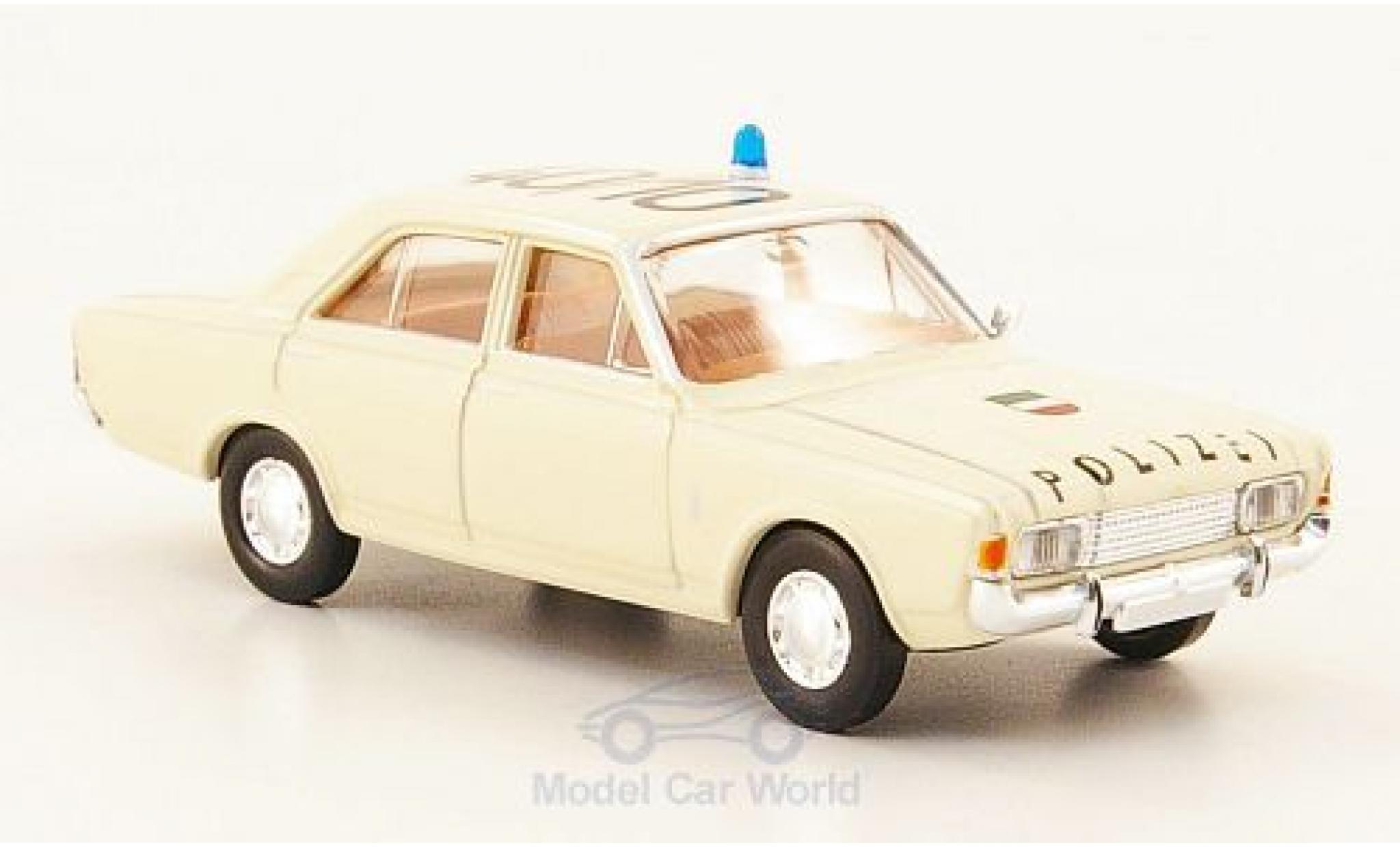 Ford 17M 1/87 Brekina 17m (P7b) Politie Autobahnpolizei K&ouml;ln modelauto